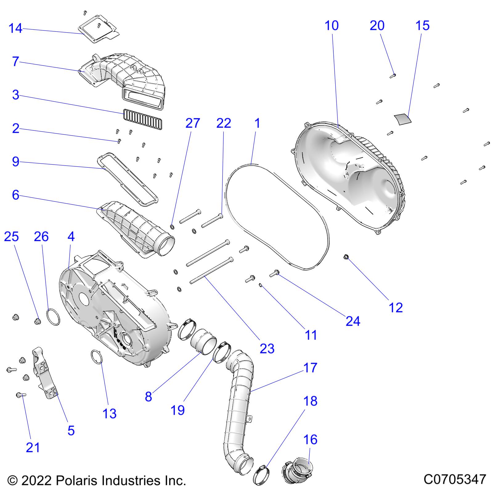 Part Number : 5416355 INLET CLUTCH DUCT