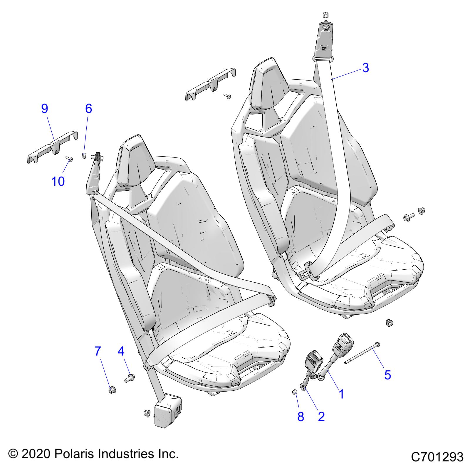 Foto diagrama Polaris que contem a peça 2637101