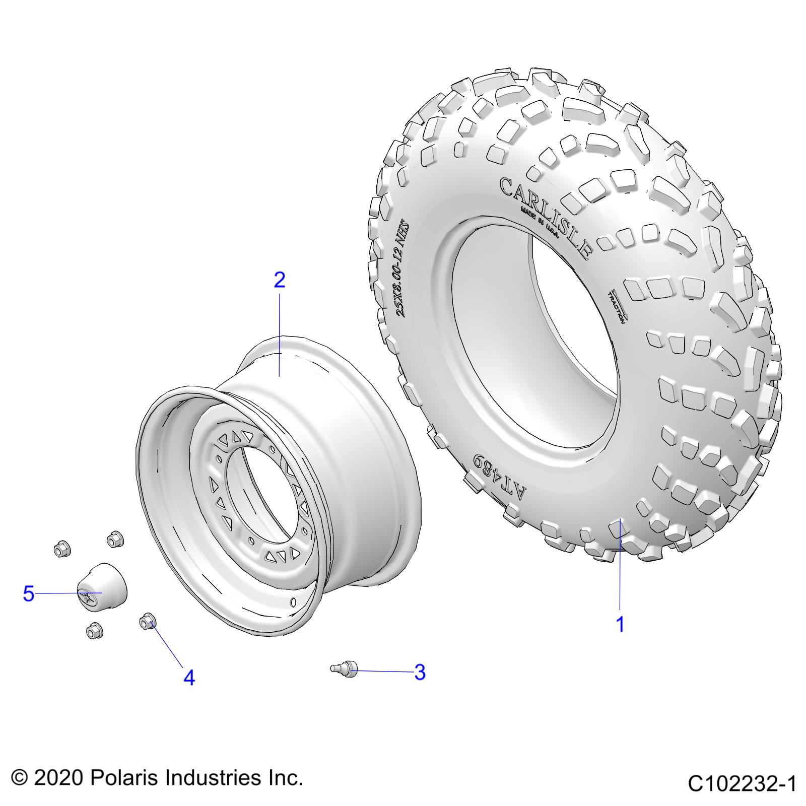 Part Number : 5413994 TIRE 25X8X12