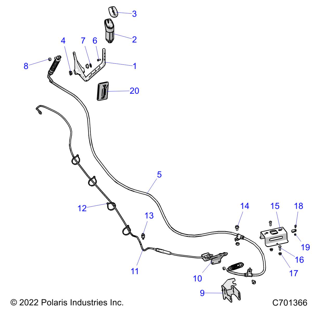 Foto diagrama Polaris que contem a peça 7082562