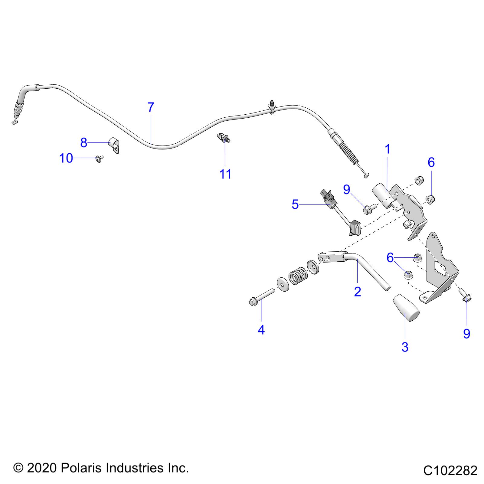 Foto diagrama Polaris que contem a peça 7519133