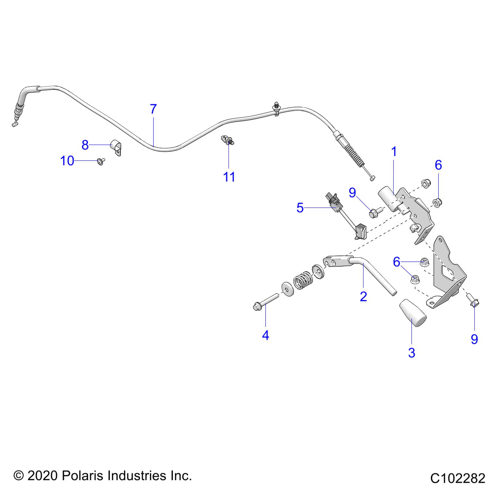 Part Number : 7082257 ASM-HANDLE PARKING BRAKE