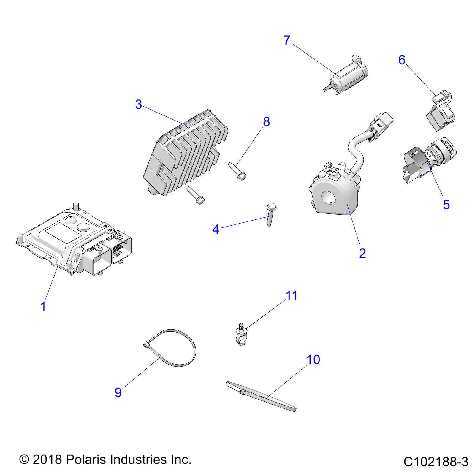 Foto diagrama Polaris que contem a peça 4016005