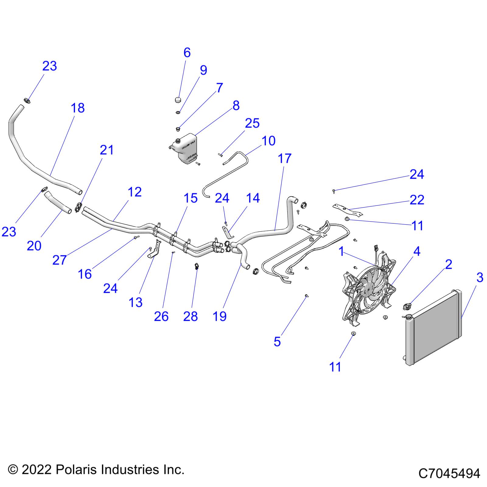 Foto diagrama Polaris que contem a peça 5414533