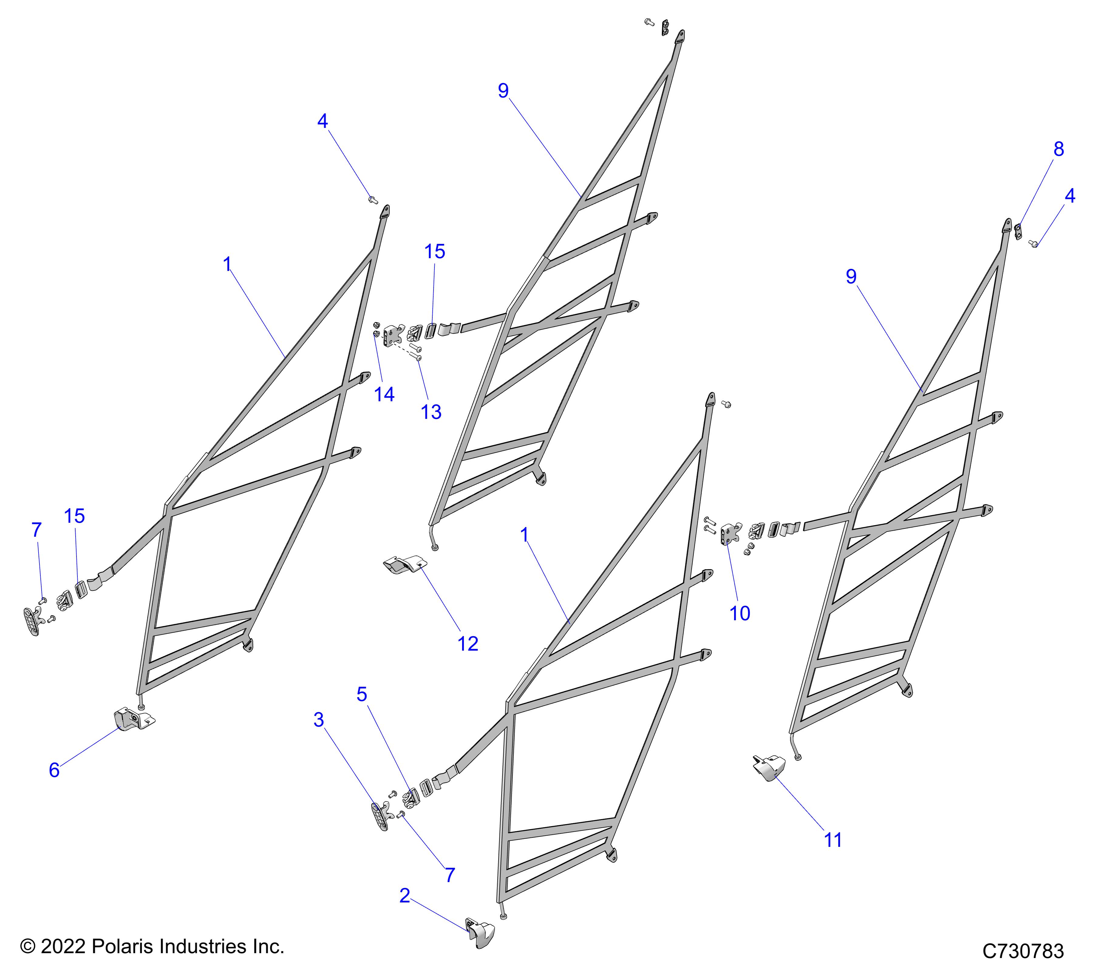 Part Number : 2689472 DOOR NETS  REAR  RGR