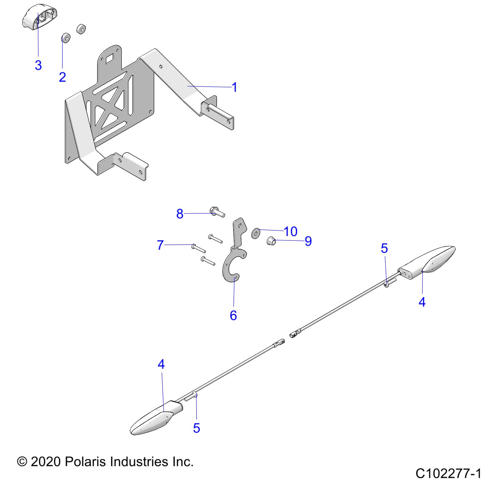 Foto diagrama Polaris que contem a peça 5264651-458