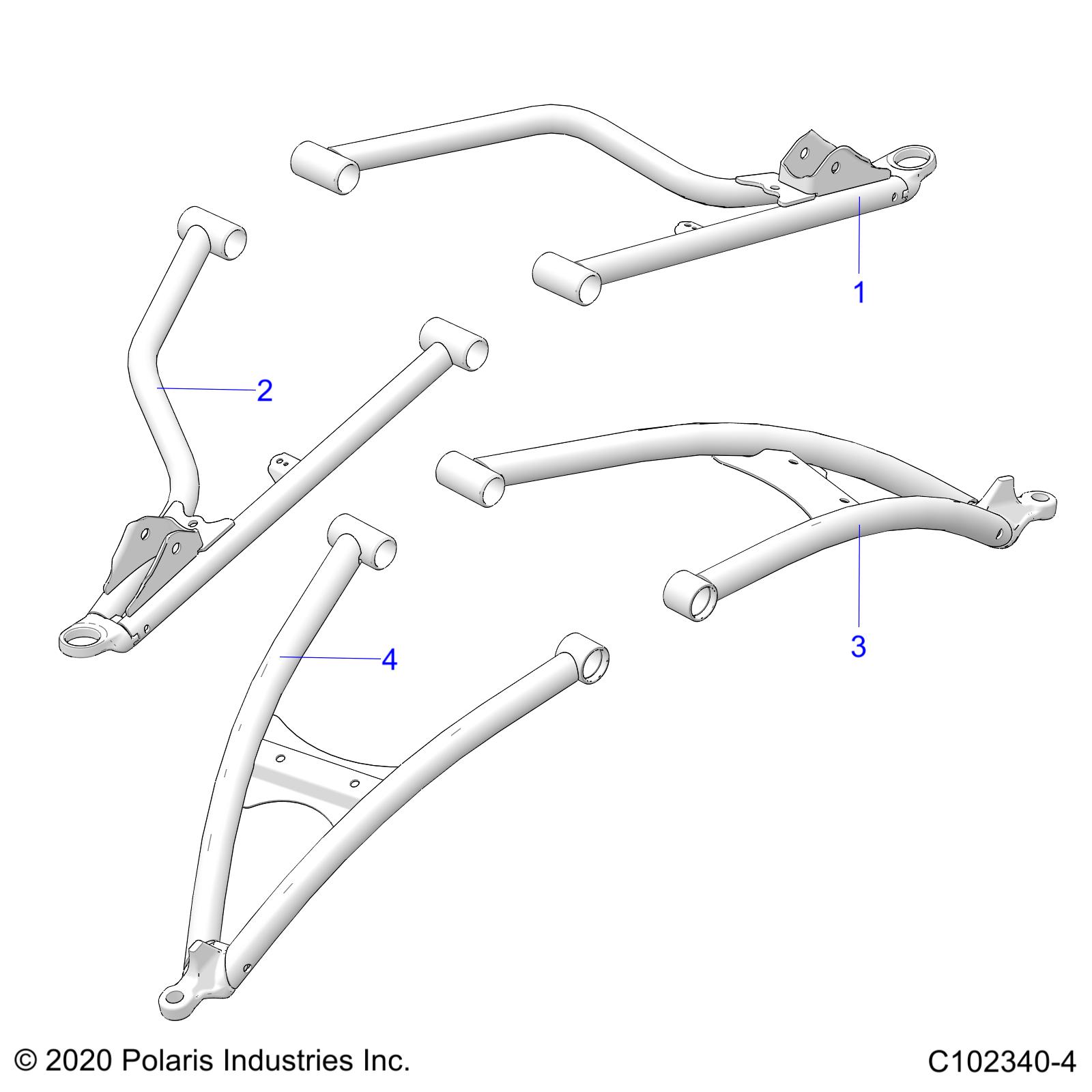 Part Number : 1025580-630 WELD-UCA FRONT 55  RH LIME