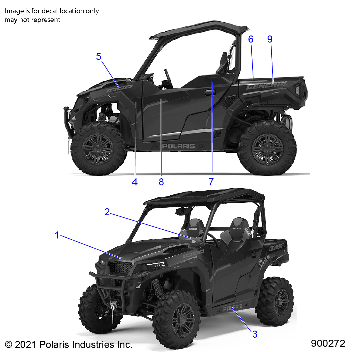 Foto diagrama Polaris que contem a peça 7180049