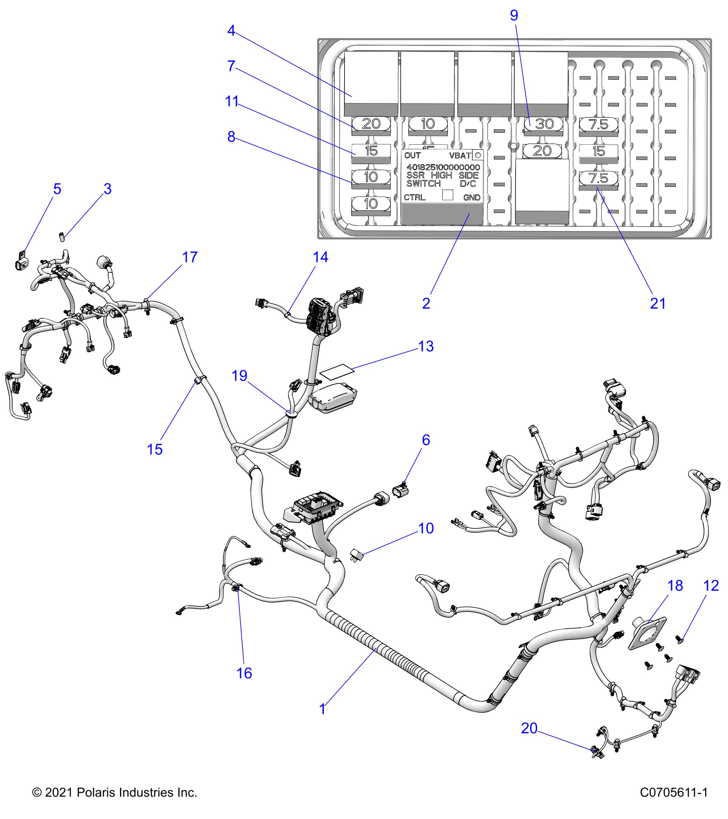 Part Number : 2415422 HARN-CHASSIS BASE