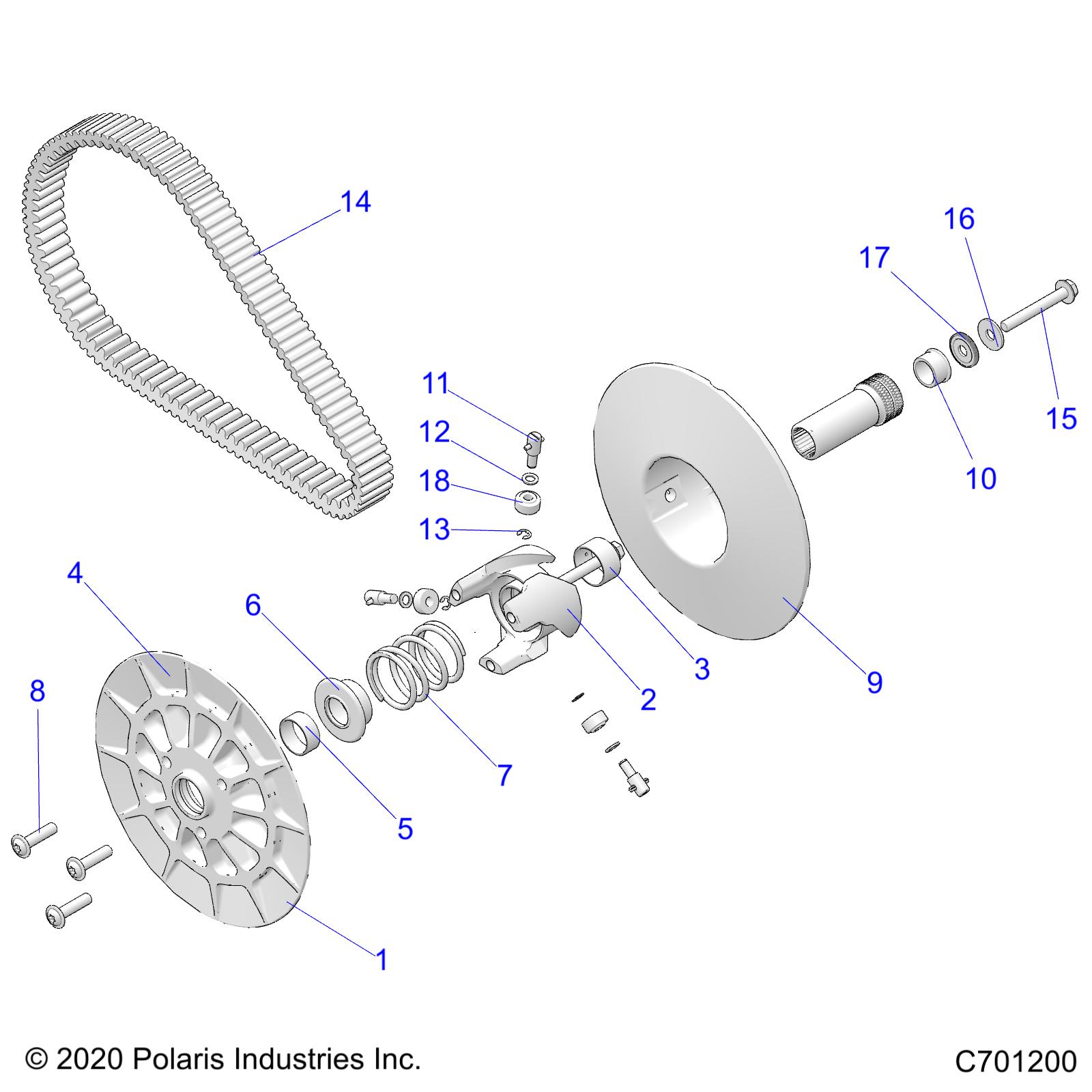 Foto diagrama Polaris que contem a peça 3515170