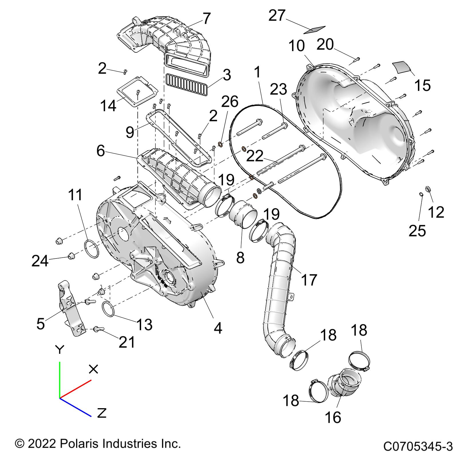 Foto diagrama Polaris que contem a peça 5416606