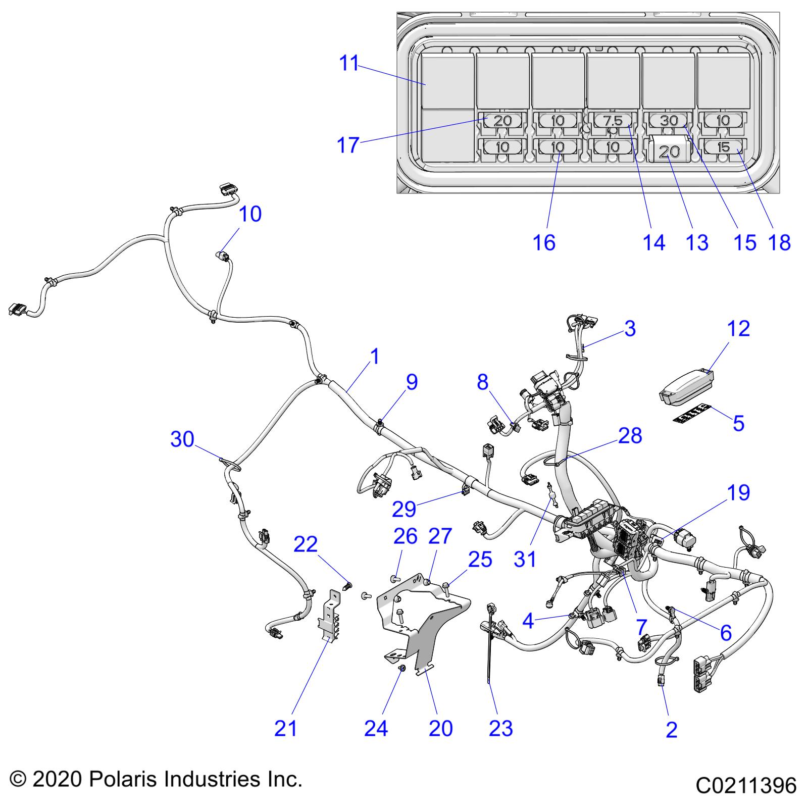 Part Number : 7082649 CABLE-TIE M10X1.5 STUD MNT