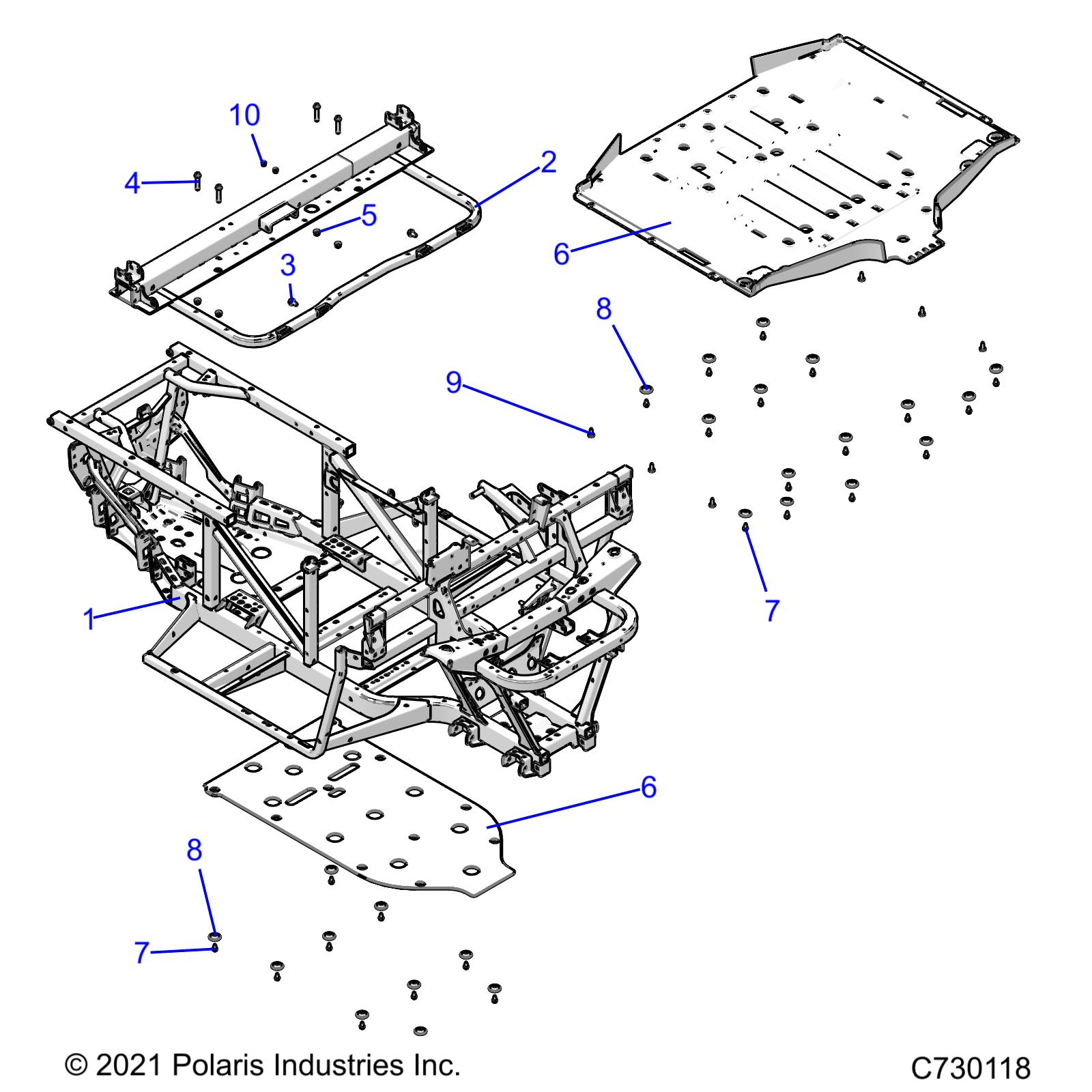 Foto diagrama Polaris que contem a peça 5458007-070