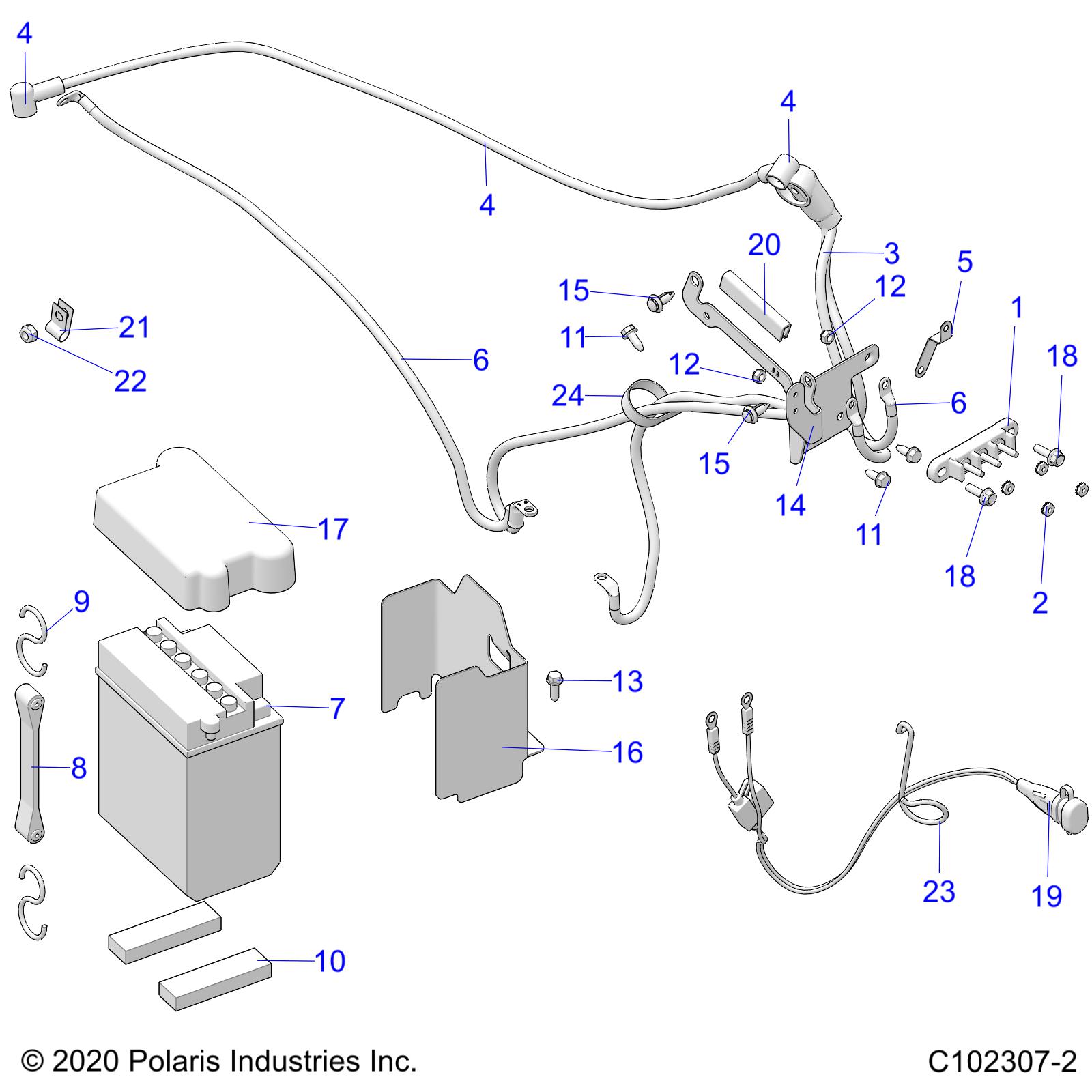 Part Number : 4014937 CABLE-BATT 6GA BK BAT/START/TB