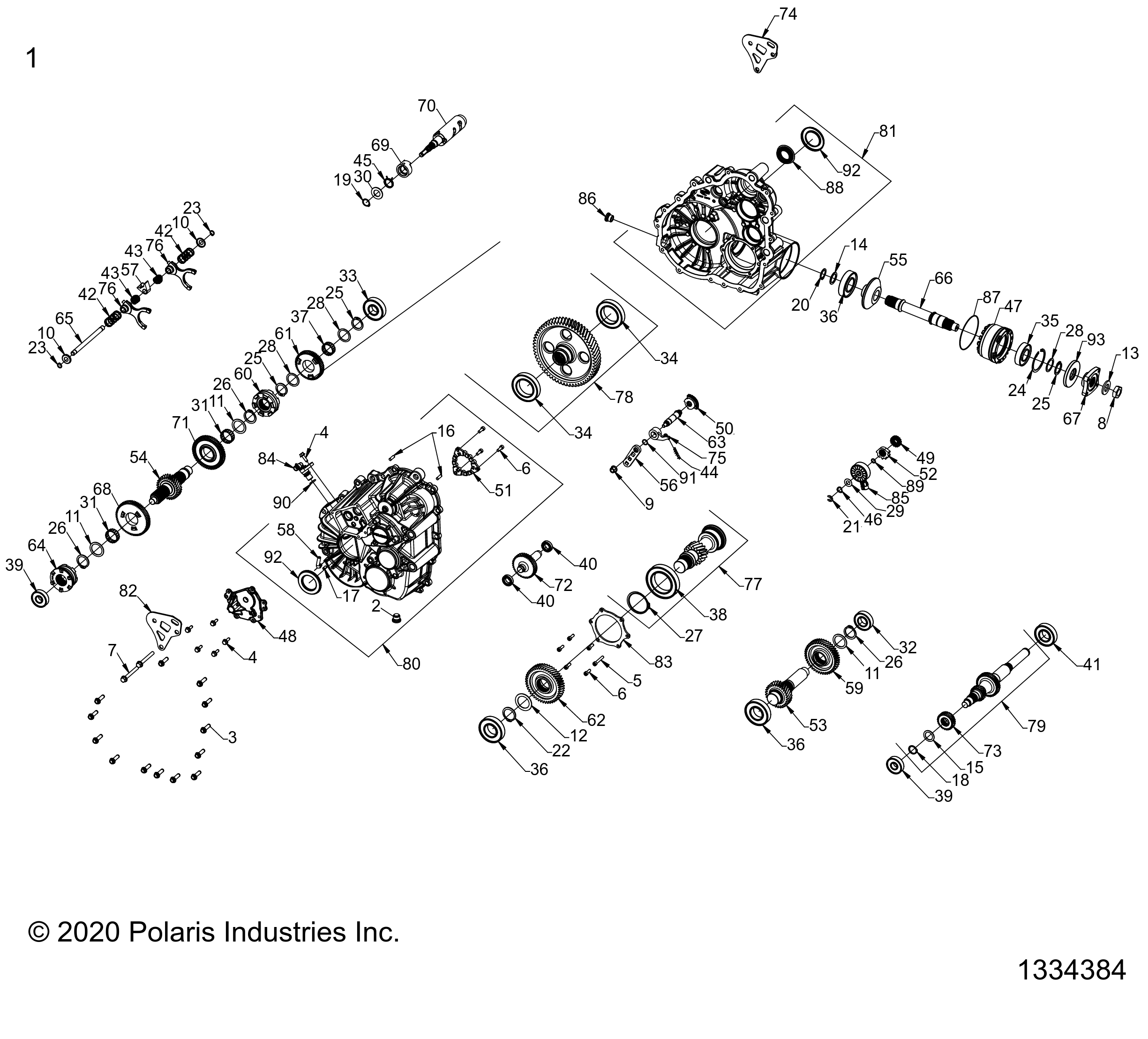 Part Number : 1334384 ASM-GEARCASE COMPLETE