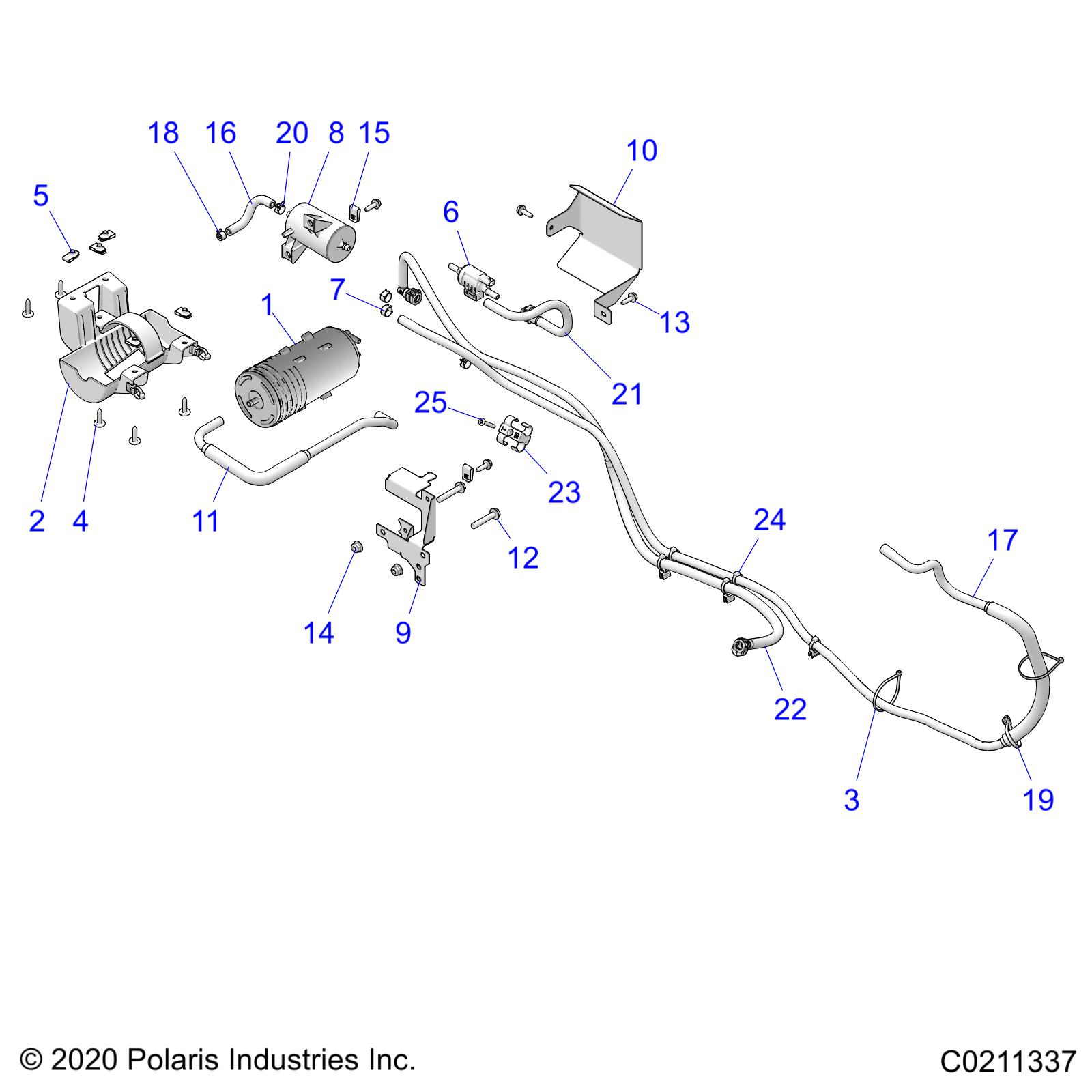 Foto diagrama Polaris que contem a peça 8450040-10