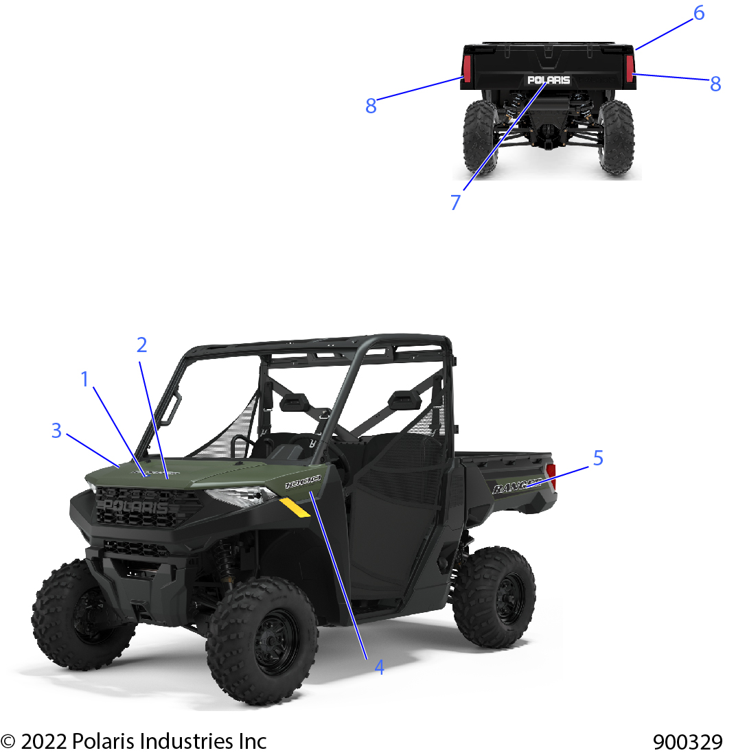 Foto diagrama Polaris que contem a peça 7192410