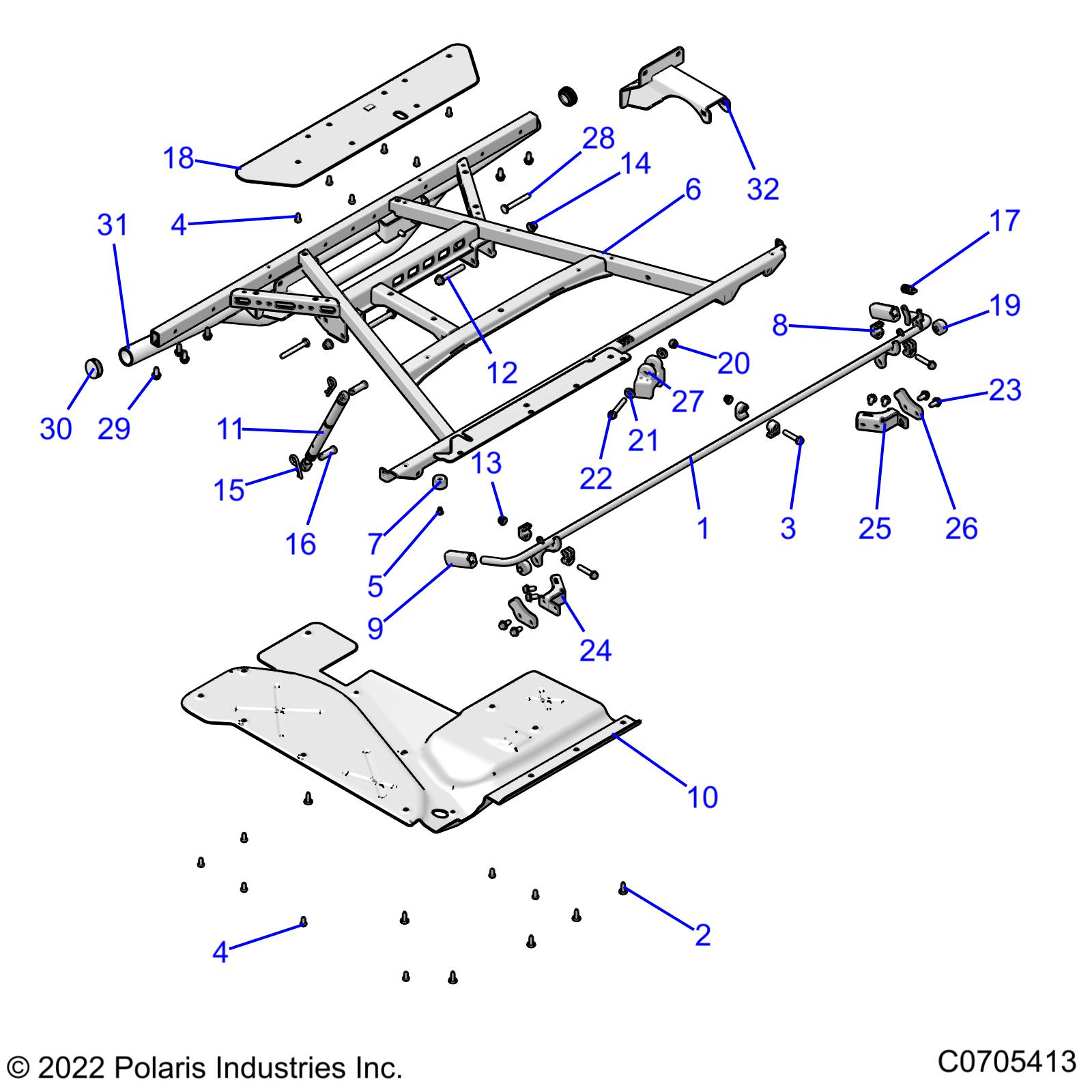 Foto diagrama Polaris que contem a peça 5264681