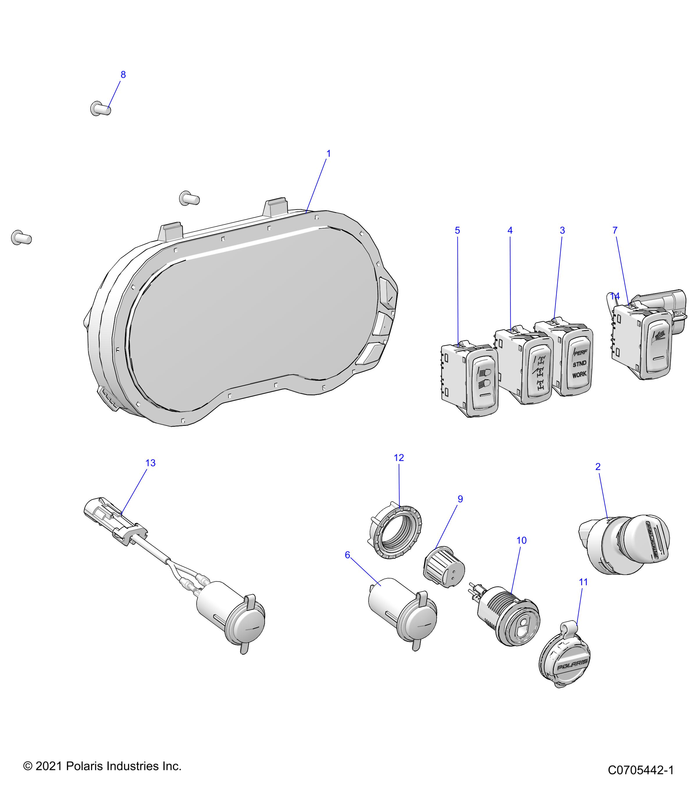 Foto diagrama Polaris que contem a peça 2416418