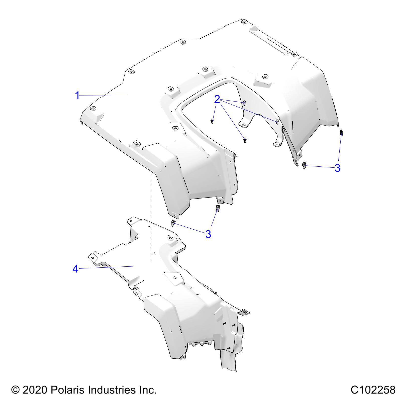 Foto diagrama Polaris que contem a peça 5456586-731