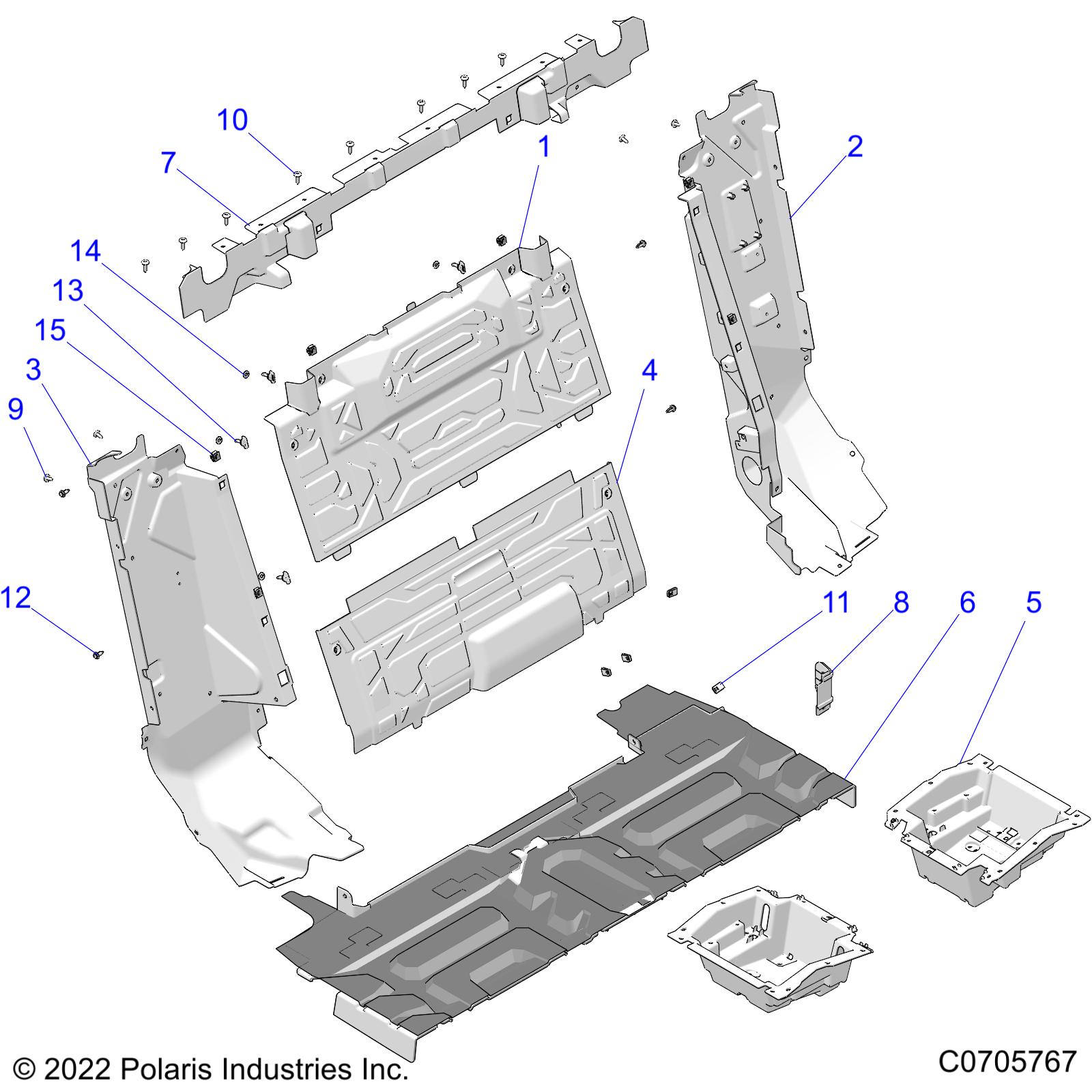 Foto diagrama Polaris que contem a peça 2637417-070