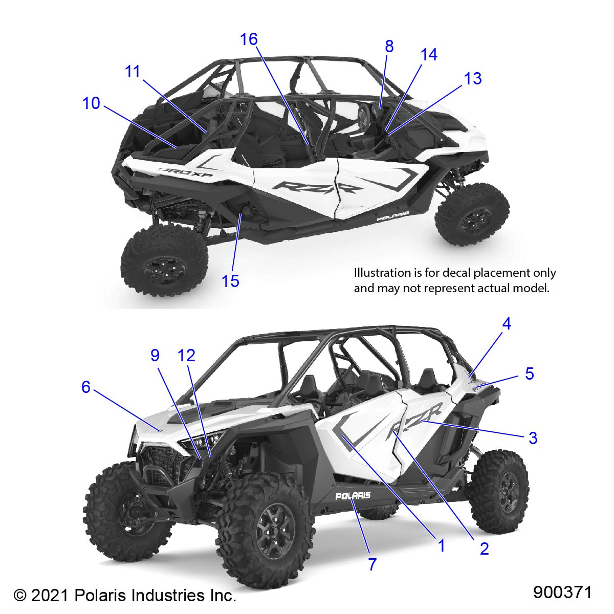 Foto diagrama Polaris que contem a peça 7194007