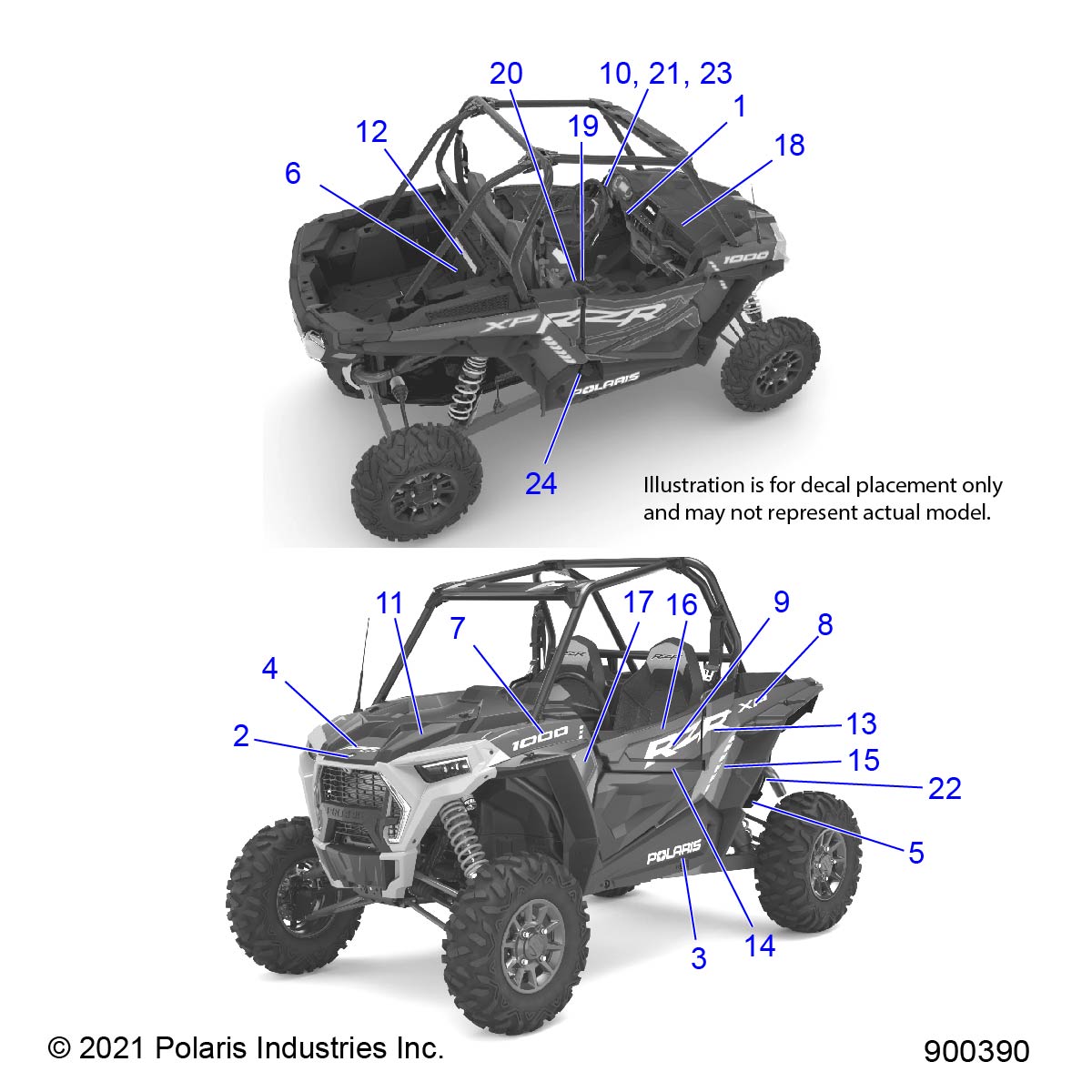 Part Number : 7180049 WHITE POLARIS DECAL