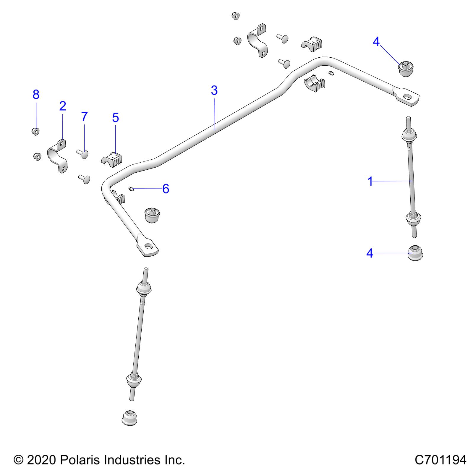 Part Number : 1543789 STABILIZER BAR LINKAGE ASSEMBL