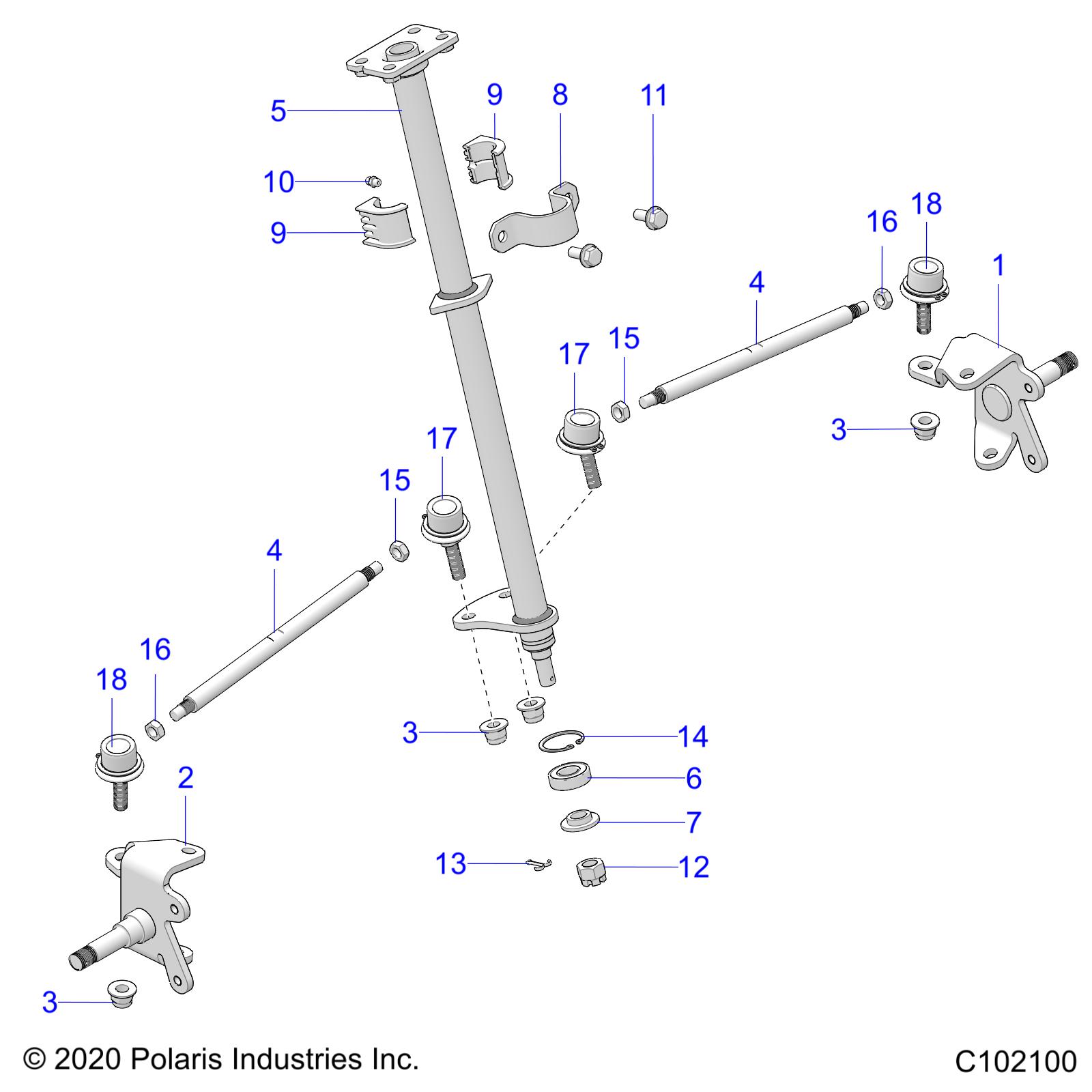 Foto diagrama Polaris que contem a peça 7518702