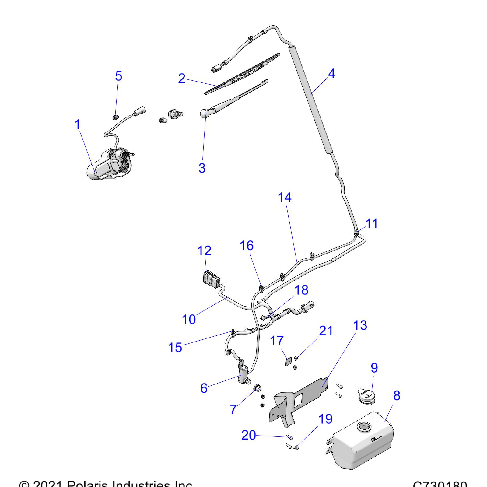 Part Number : 5259475 BRKT-WIPER BOTTLE RGT