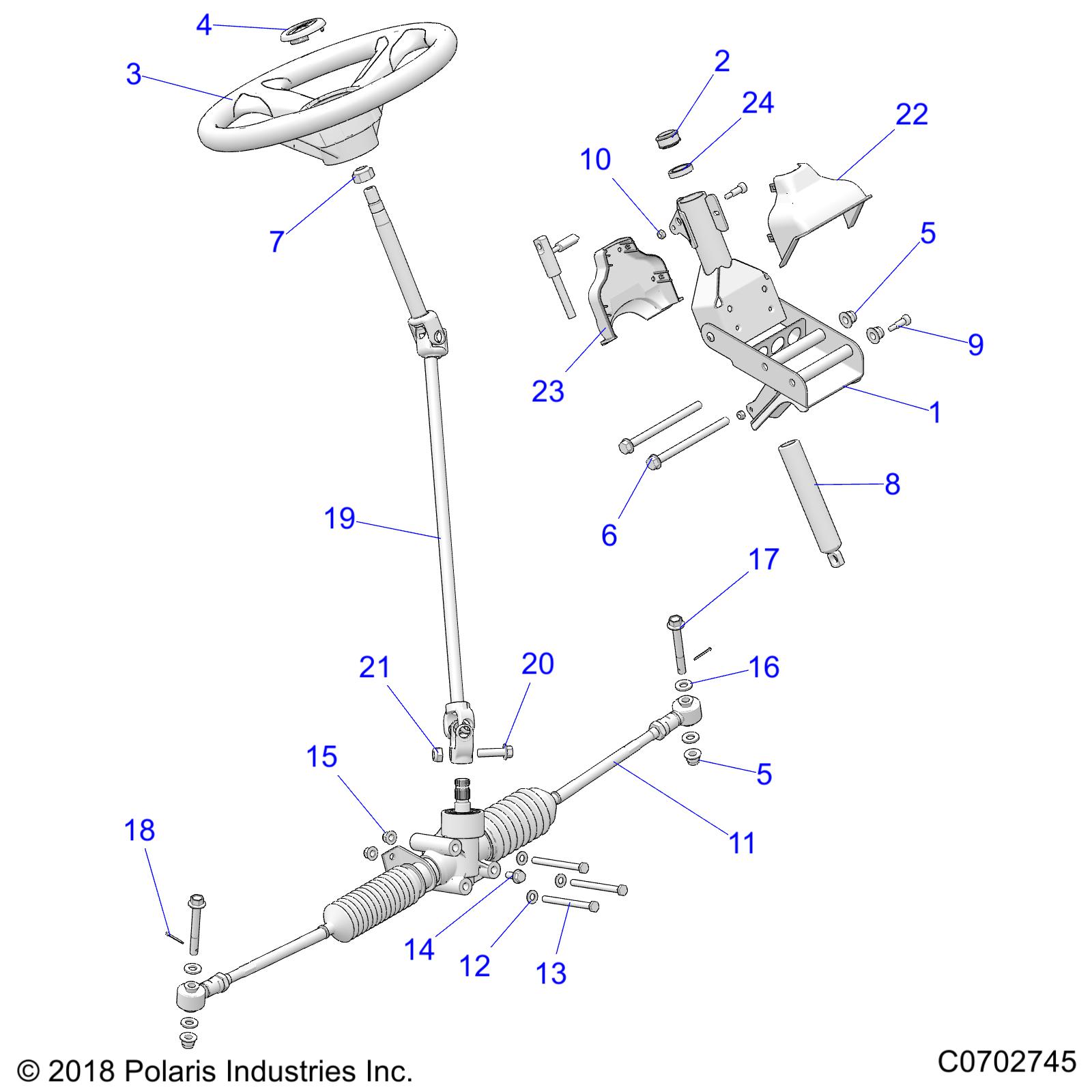 Part Number : 5451478-070 COVER-STEERING COLUMN UPR BLK