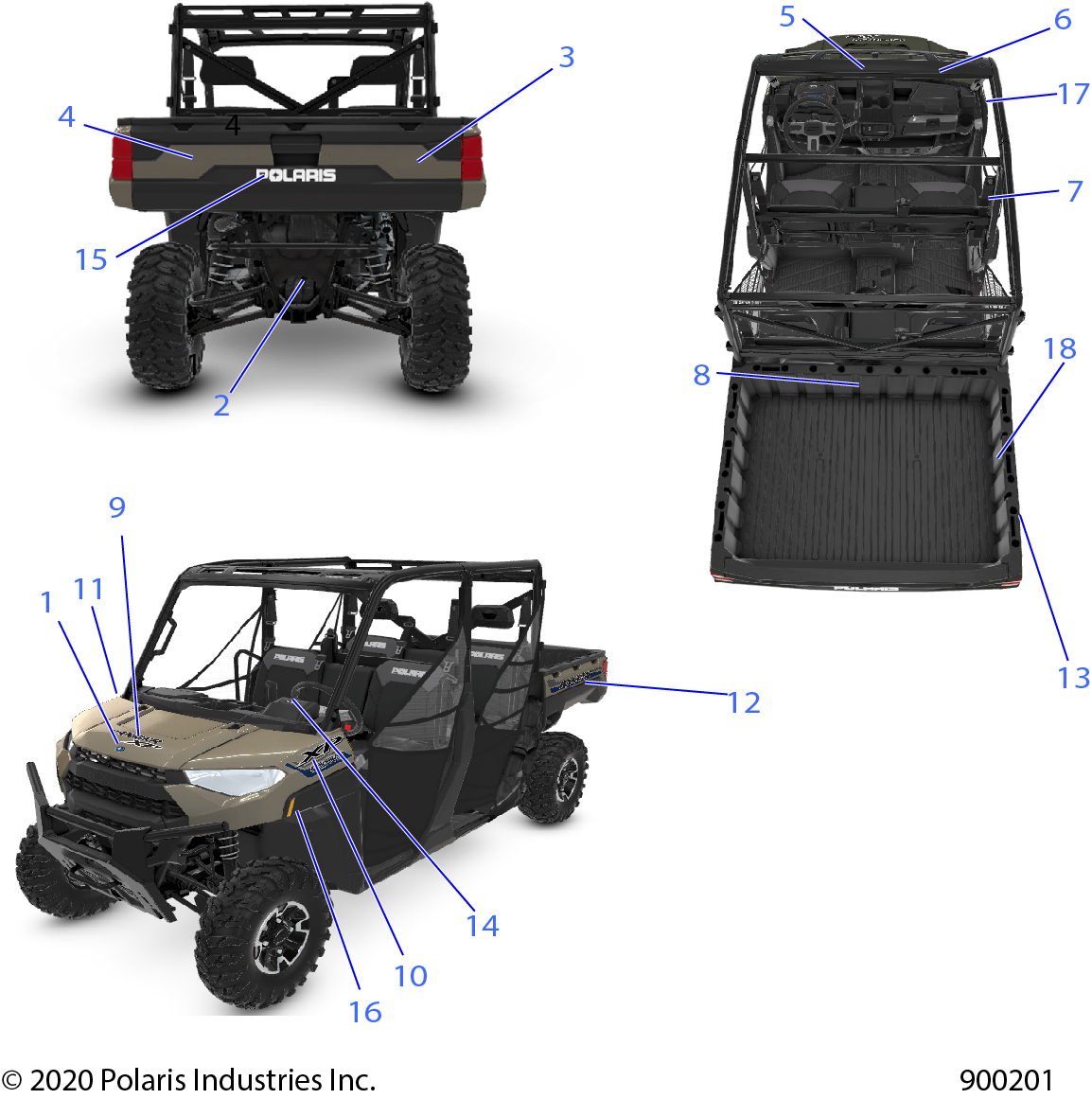 Foto diagrama Polaris que contem a peça 7193326