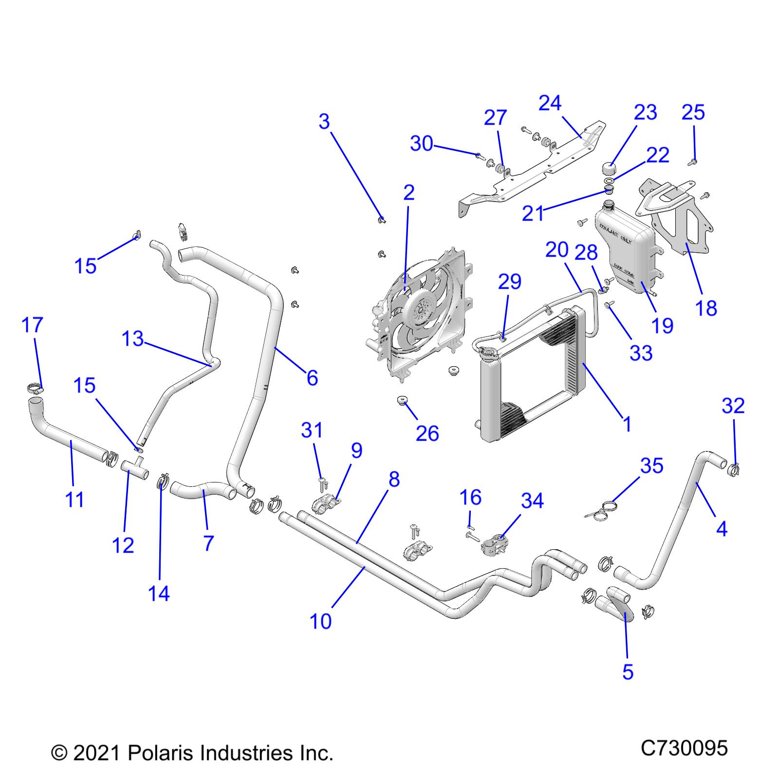 Foto diagrama Polaris que contem a peça 5414162