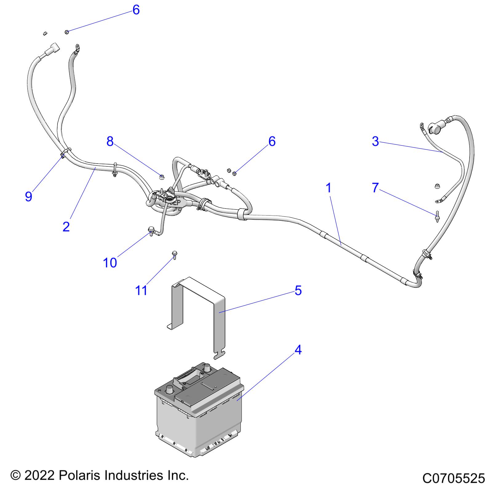 Foto diagrama Polaris que contem a peça 5261391-329