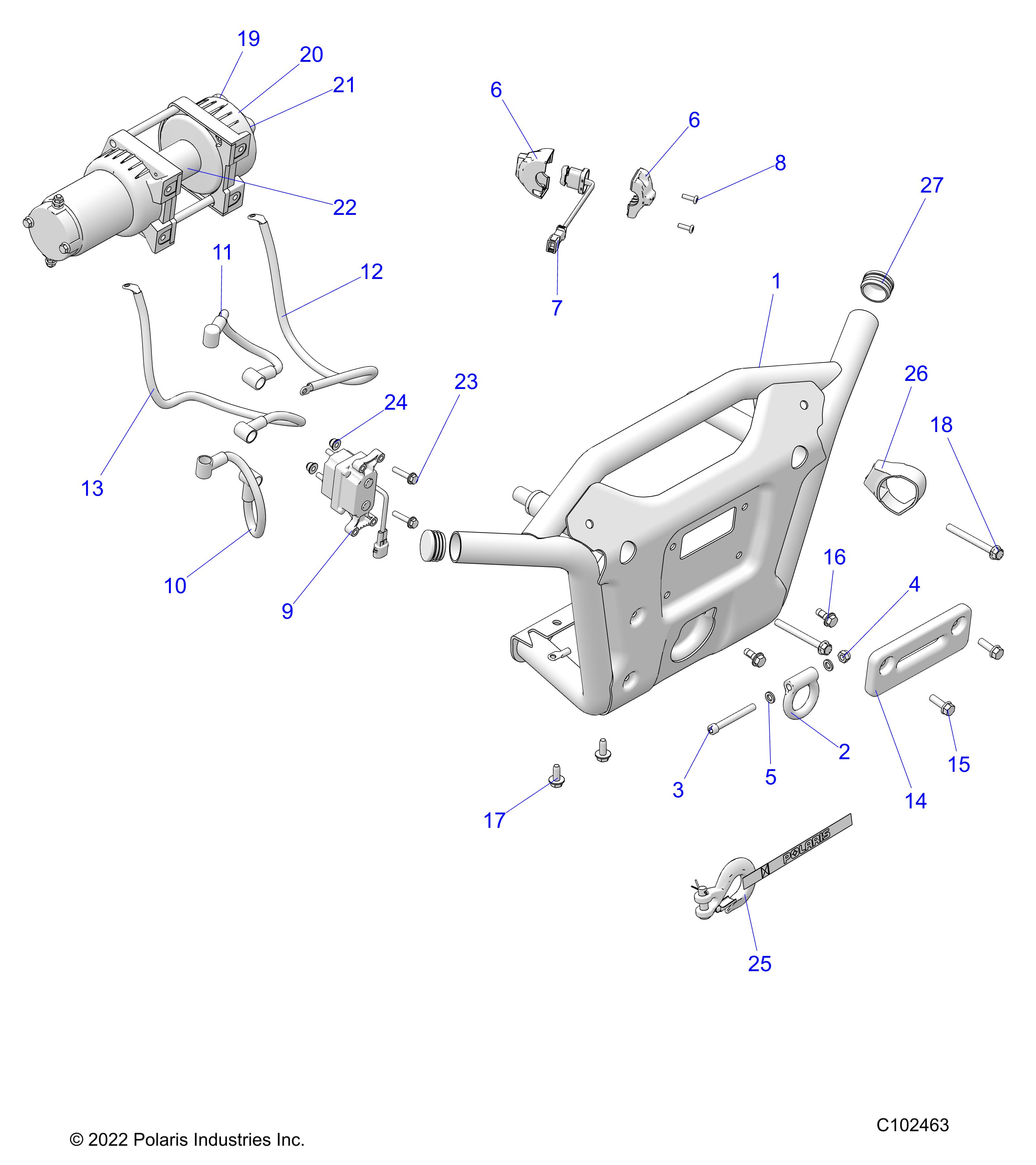 Part Number : 2639015-689 ASM-BUMPER FRONT VEL BLUE