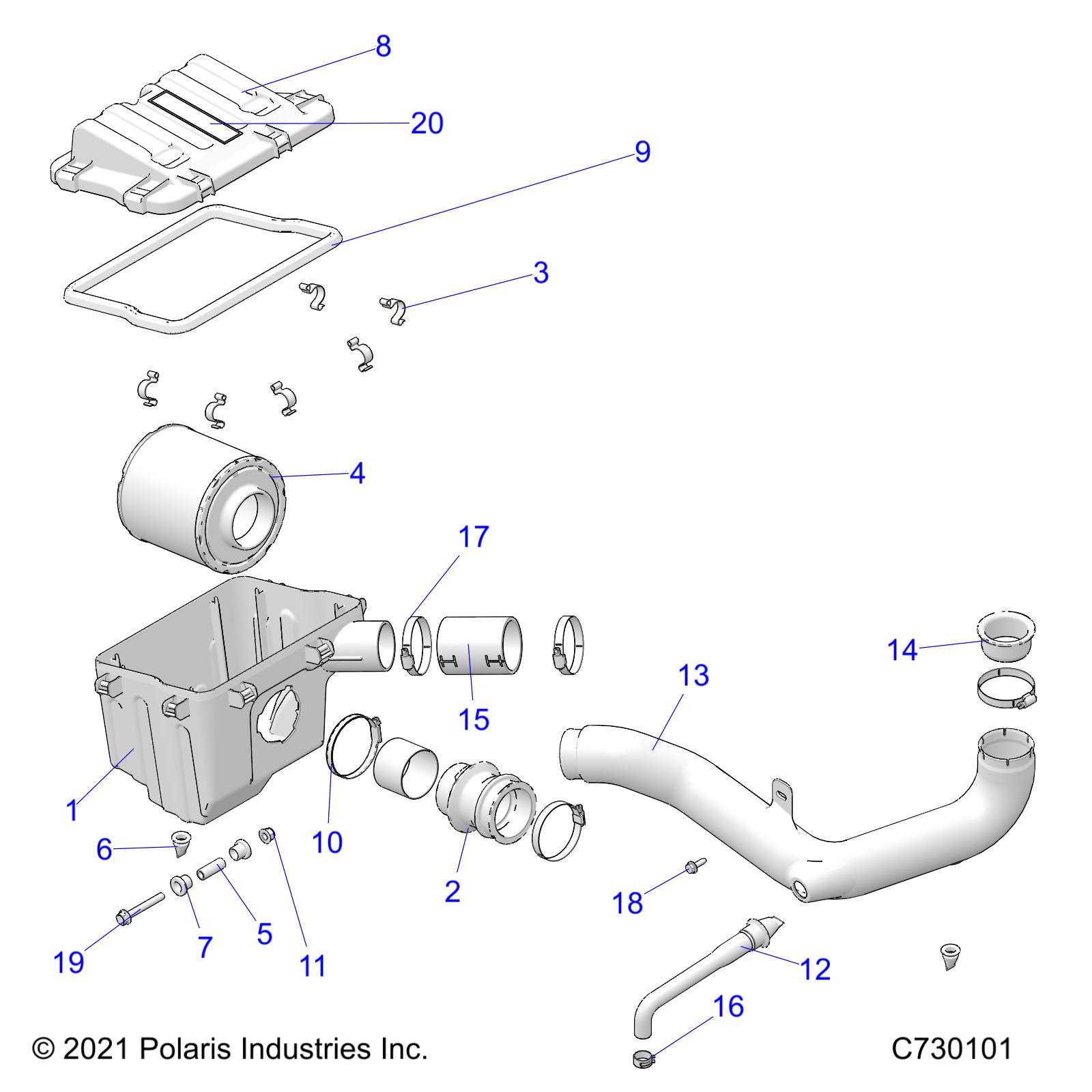 Foto diagrama Polaris que contem a peça 5417998