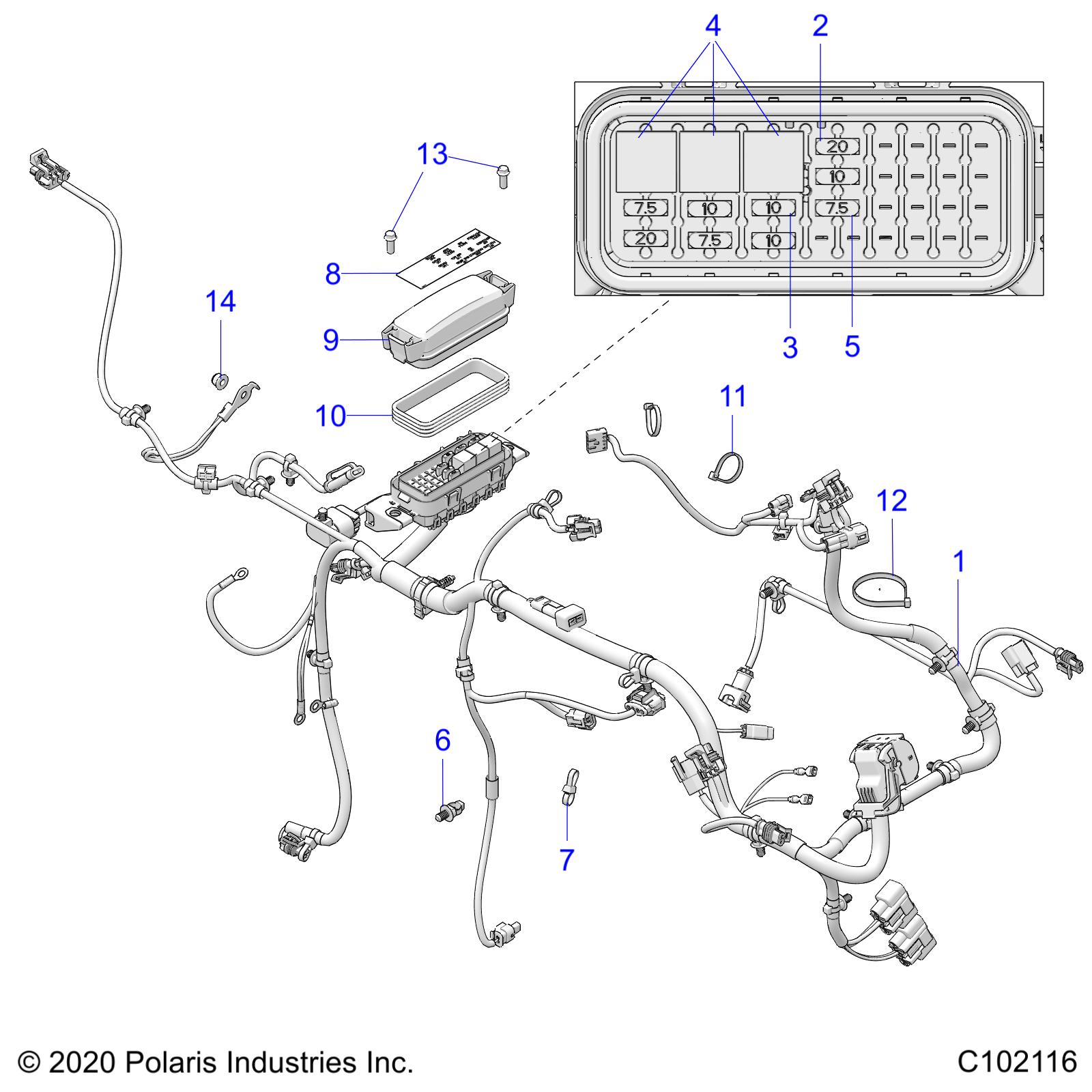 Part Number : 2415031 HARNESS-CHASSIS