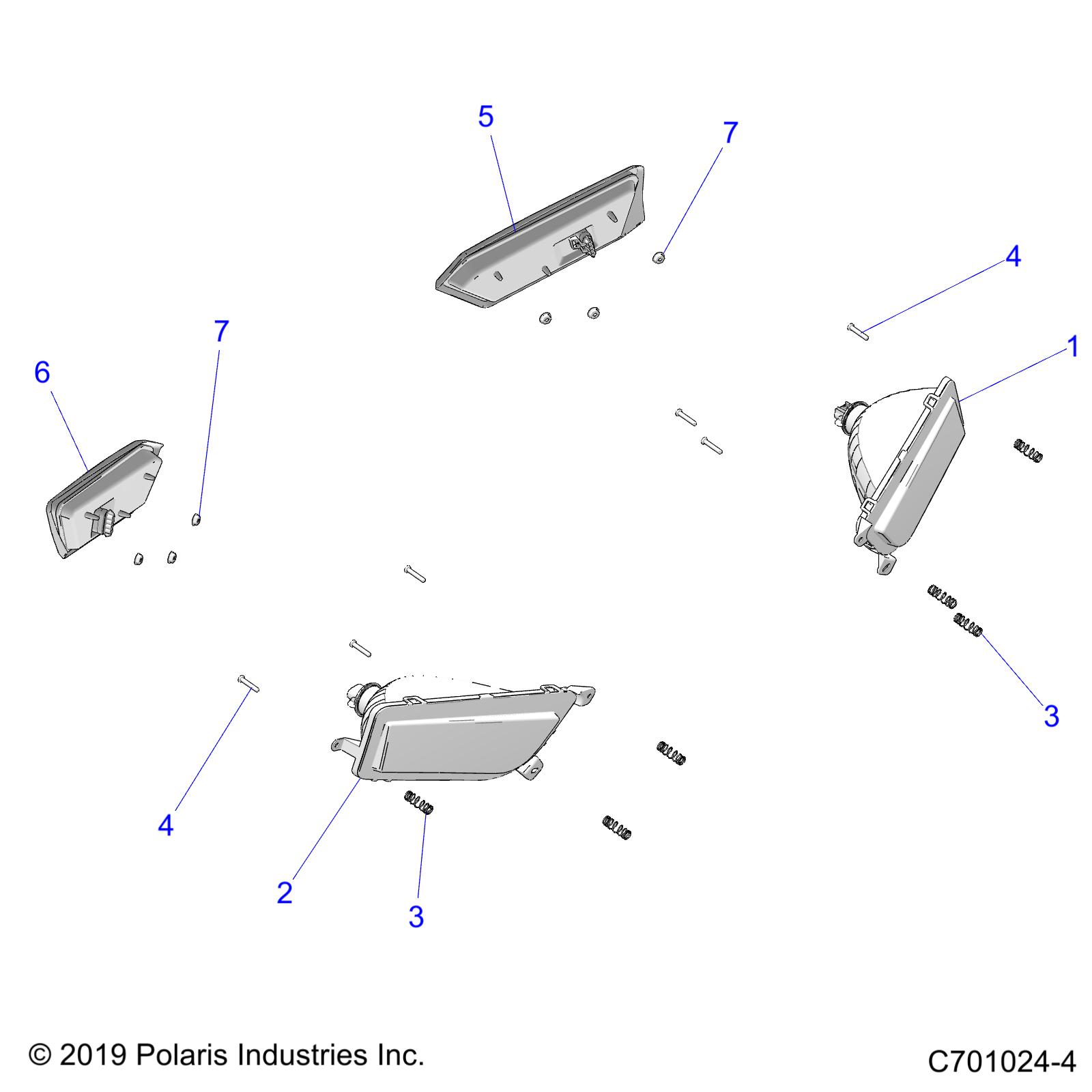 Part Number : 2412334 HEADLIGHT ASSEMBLY  BUMPER  RI