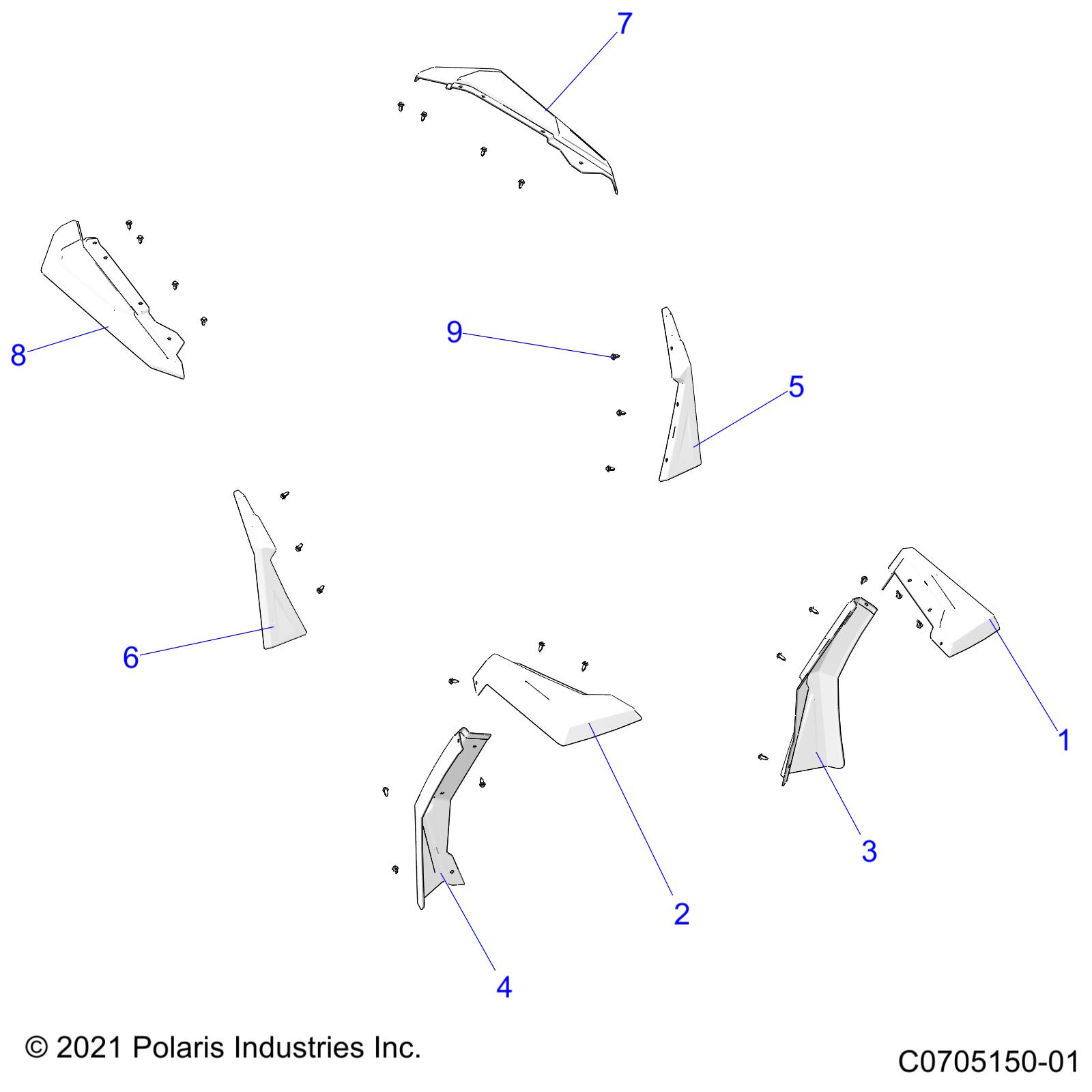 Part Number : 5455559-070 FNDR-FRNT FLAIR LH UPR TR BLK