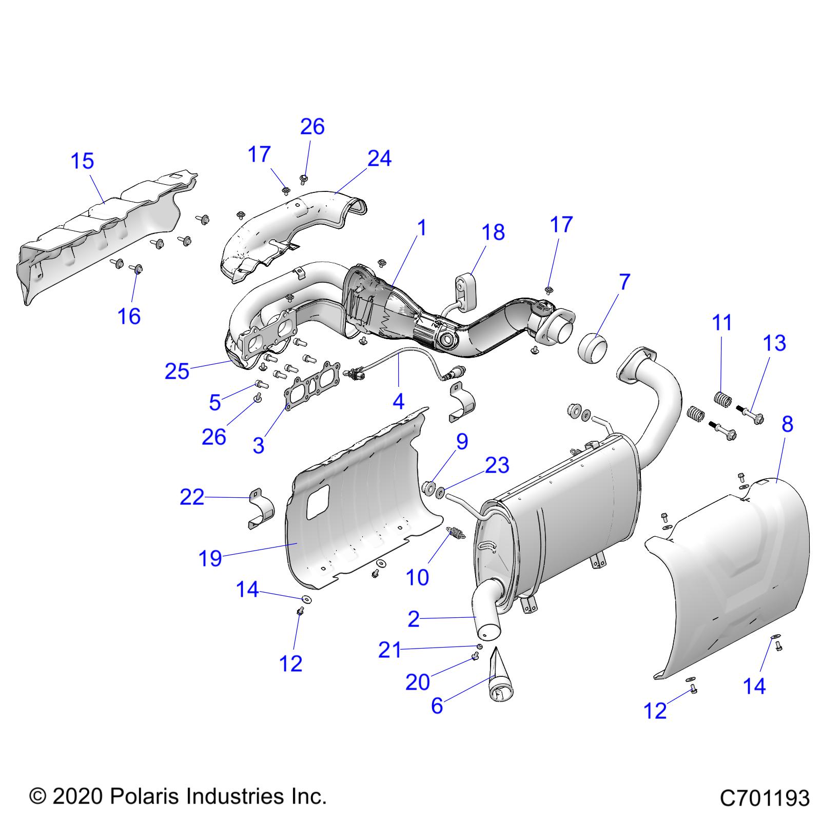 Foto diagrama Polaris que contem a peça 7045023