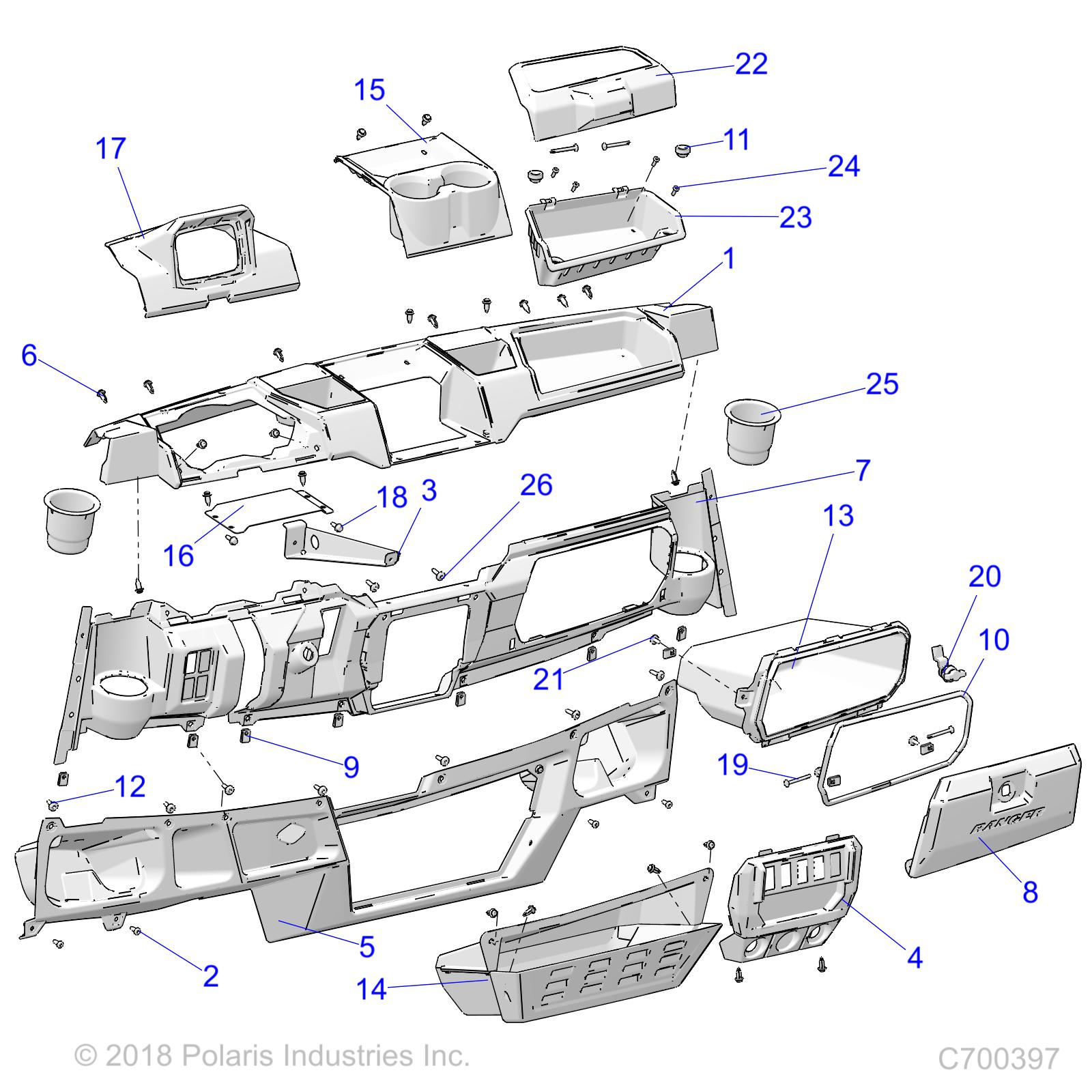 Part Number : 5453744-070 GLOVEBOX COVER  GLOSS BLACK