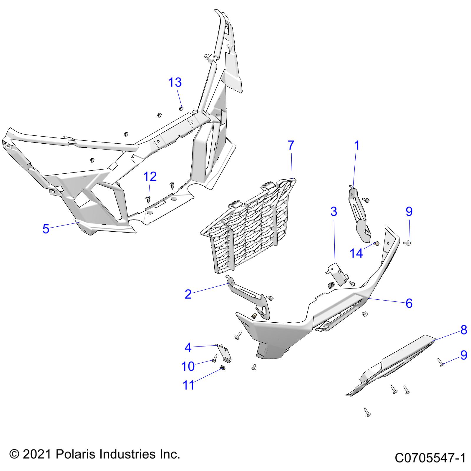 Part Number : 5455177-070 FASCIA  FRONT  GLOSS BLACK