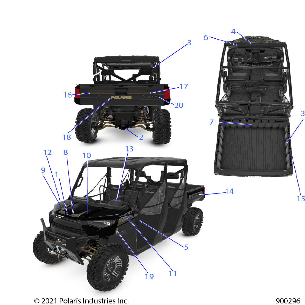 Foto diagrama Polaris que contem a peça 7193259