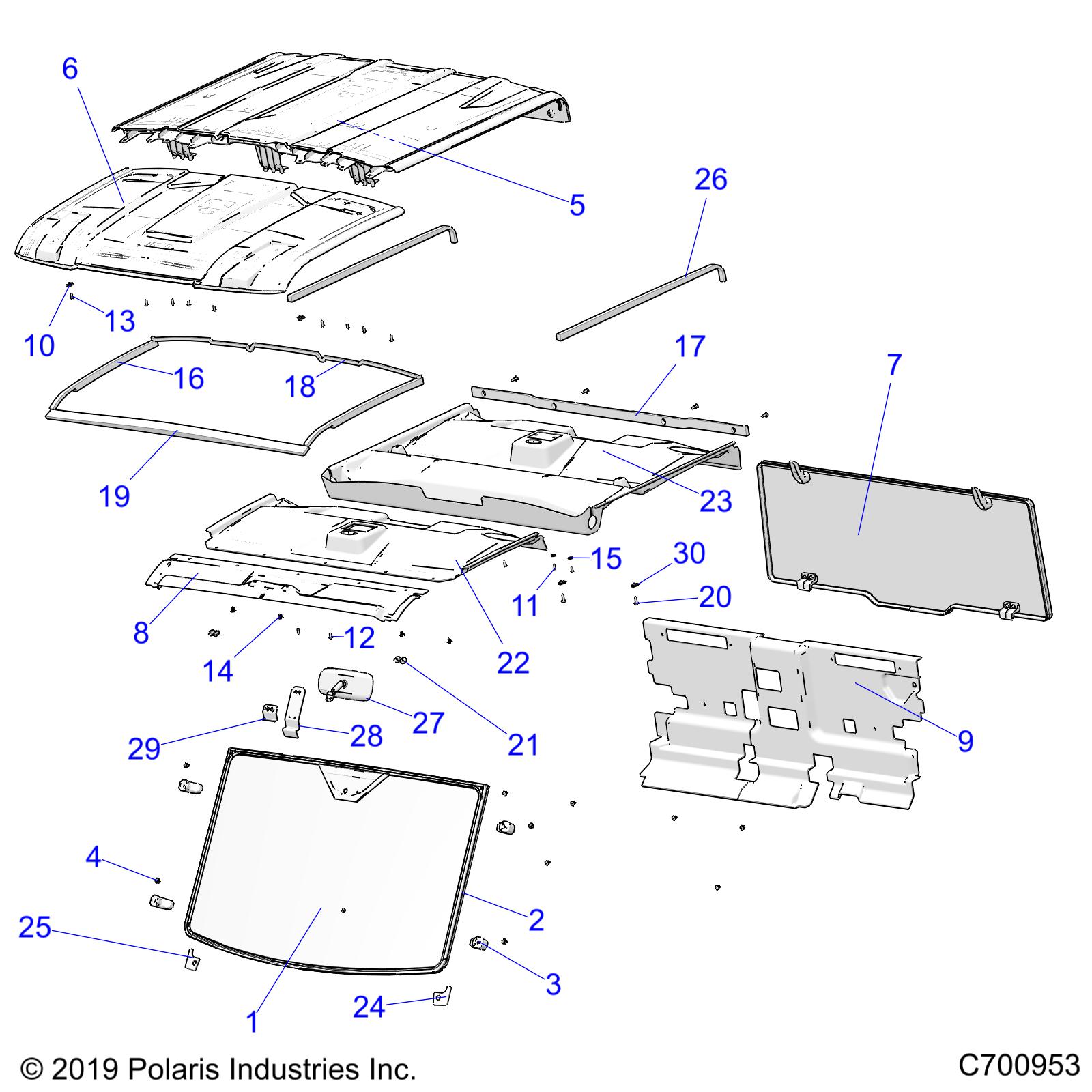 Part Number : 2889220 K-MIRROR RRVW CAB
