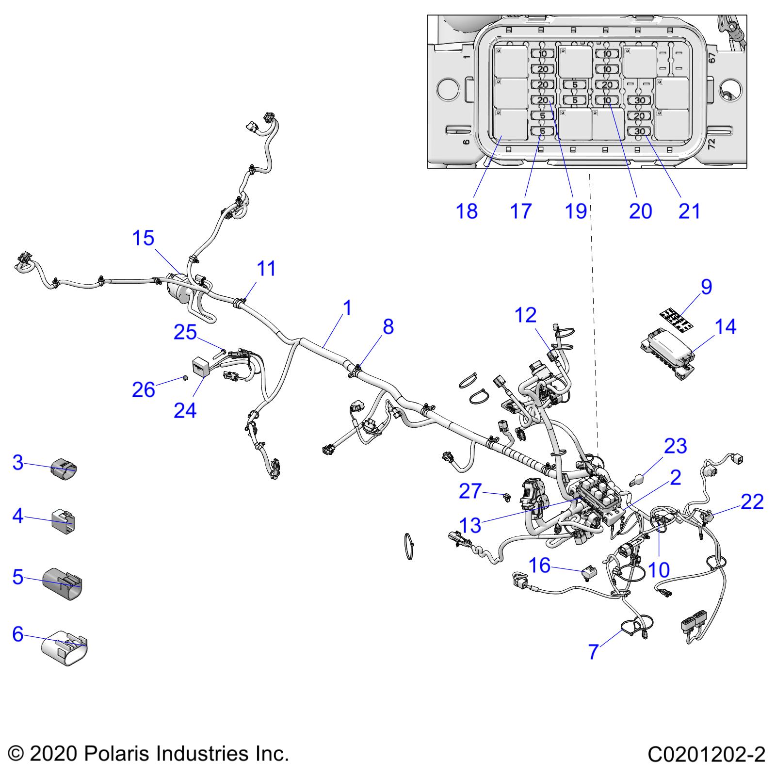 Foto diagrama Polaris que contem a peça 4014047