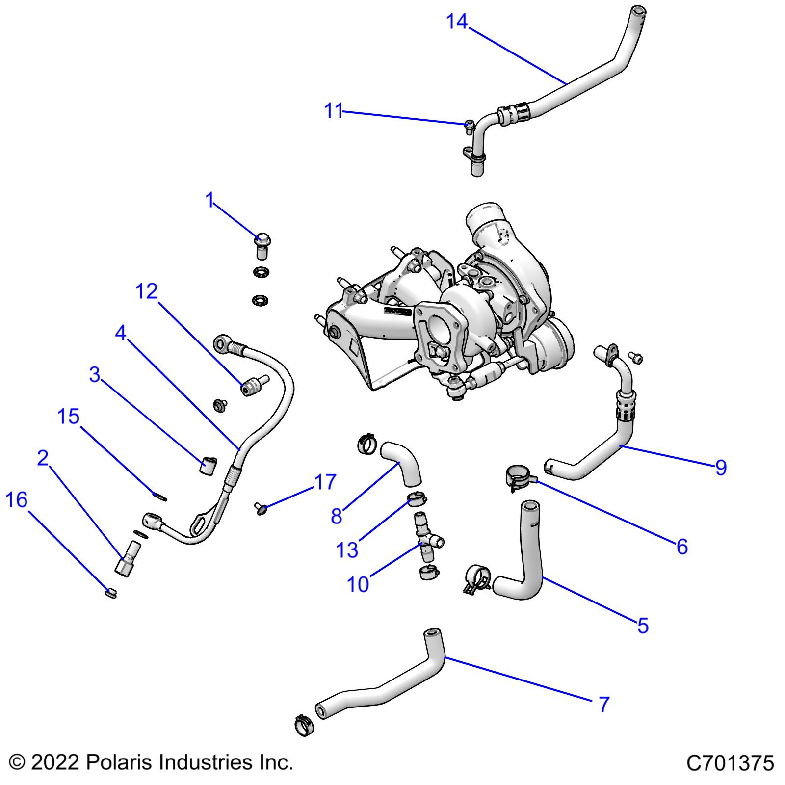 Part Number : 2522043 COOLANT LINE ASSEMBLY