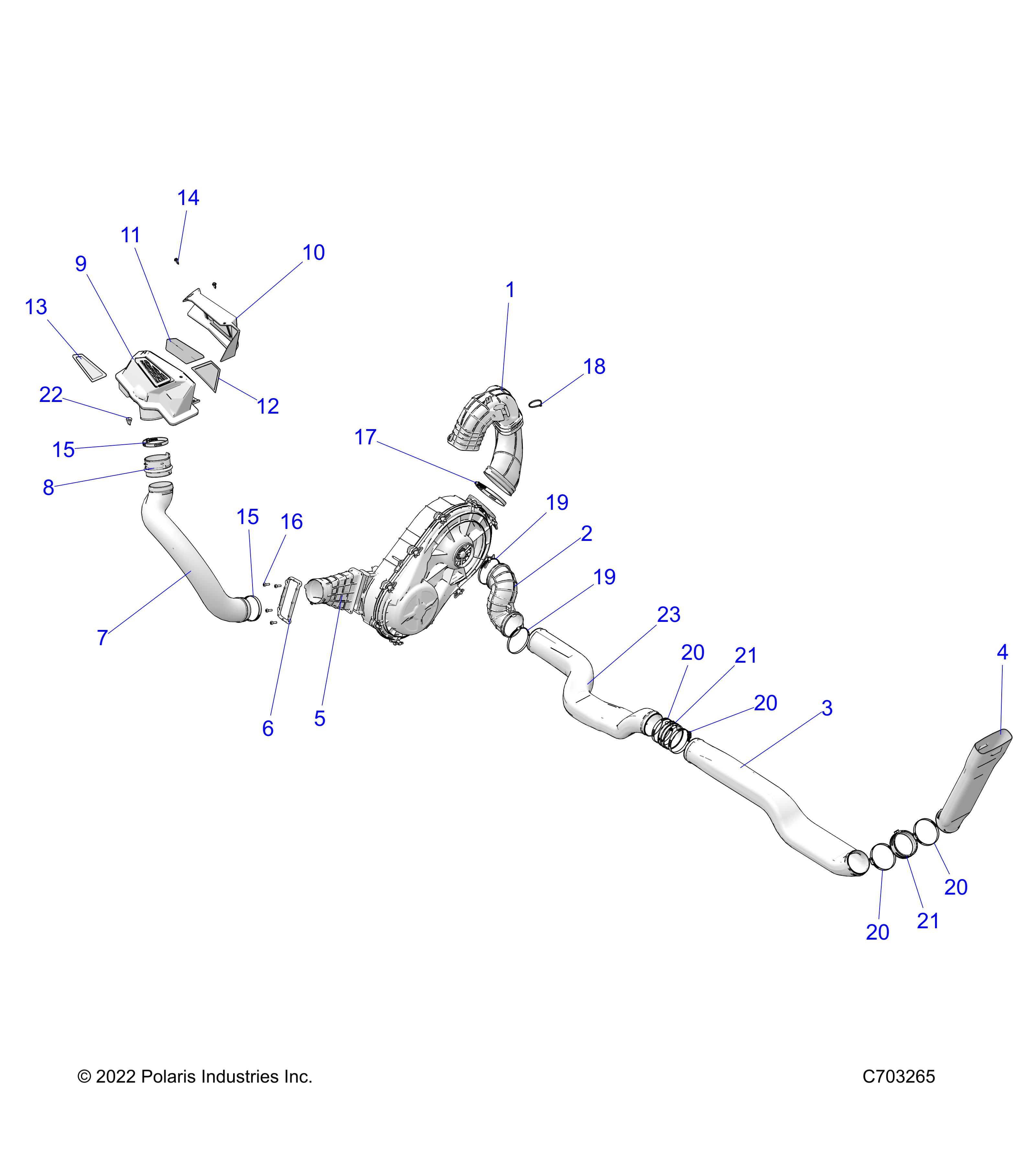 Part Number : 5456429 DUCT-CLUTCH INTAKE CENTER MP