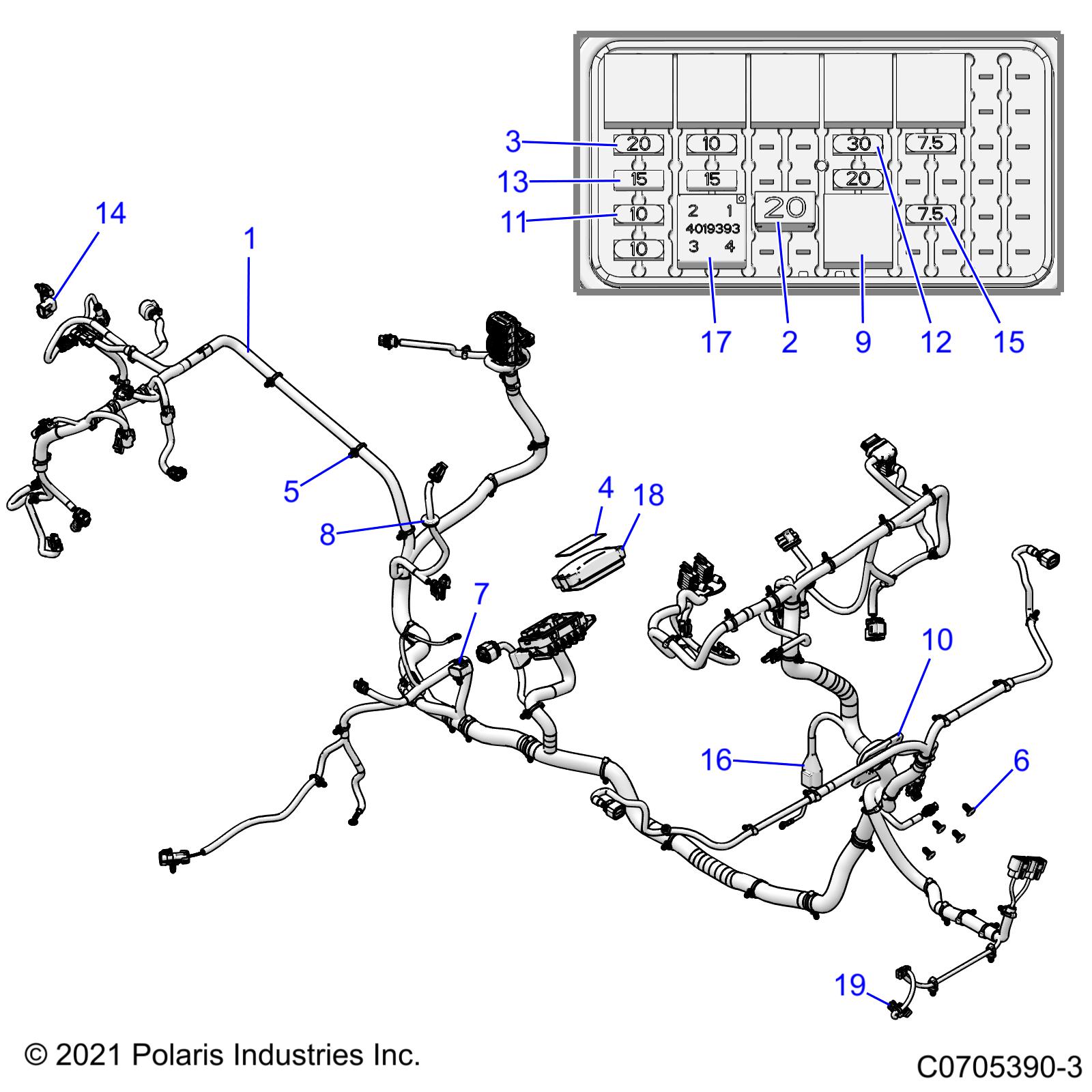 Part Number : 2415947 HARN-CHASSIS XP BASE