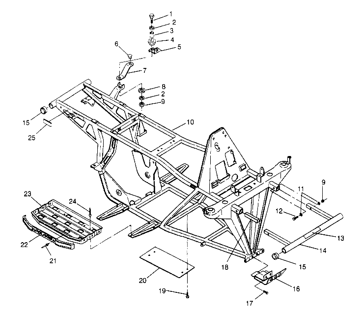 Part Number : 1040336-067 FRAME MAIN BLK.