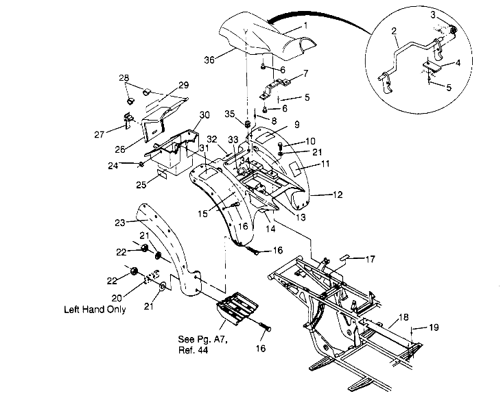 Part Number : 2681724-070 SEAT ASM (ATV) BLK.